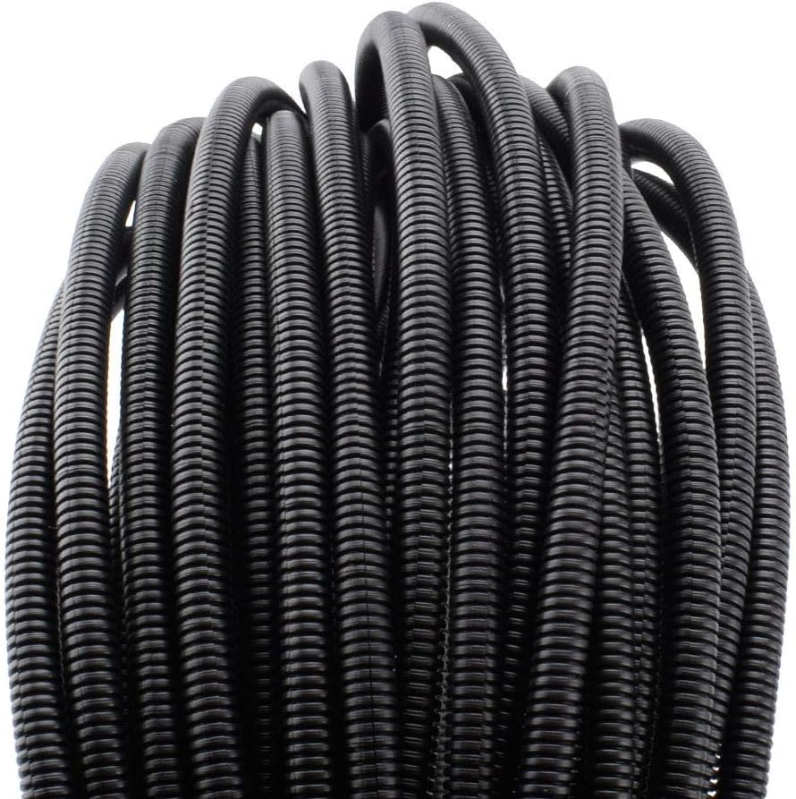 ZhiYo 100 FT 1/4" Wire Loom Split Tubing Auto Wire Conduit | Flexible Cover