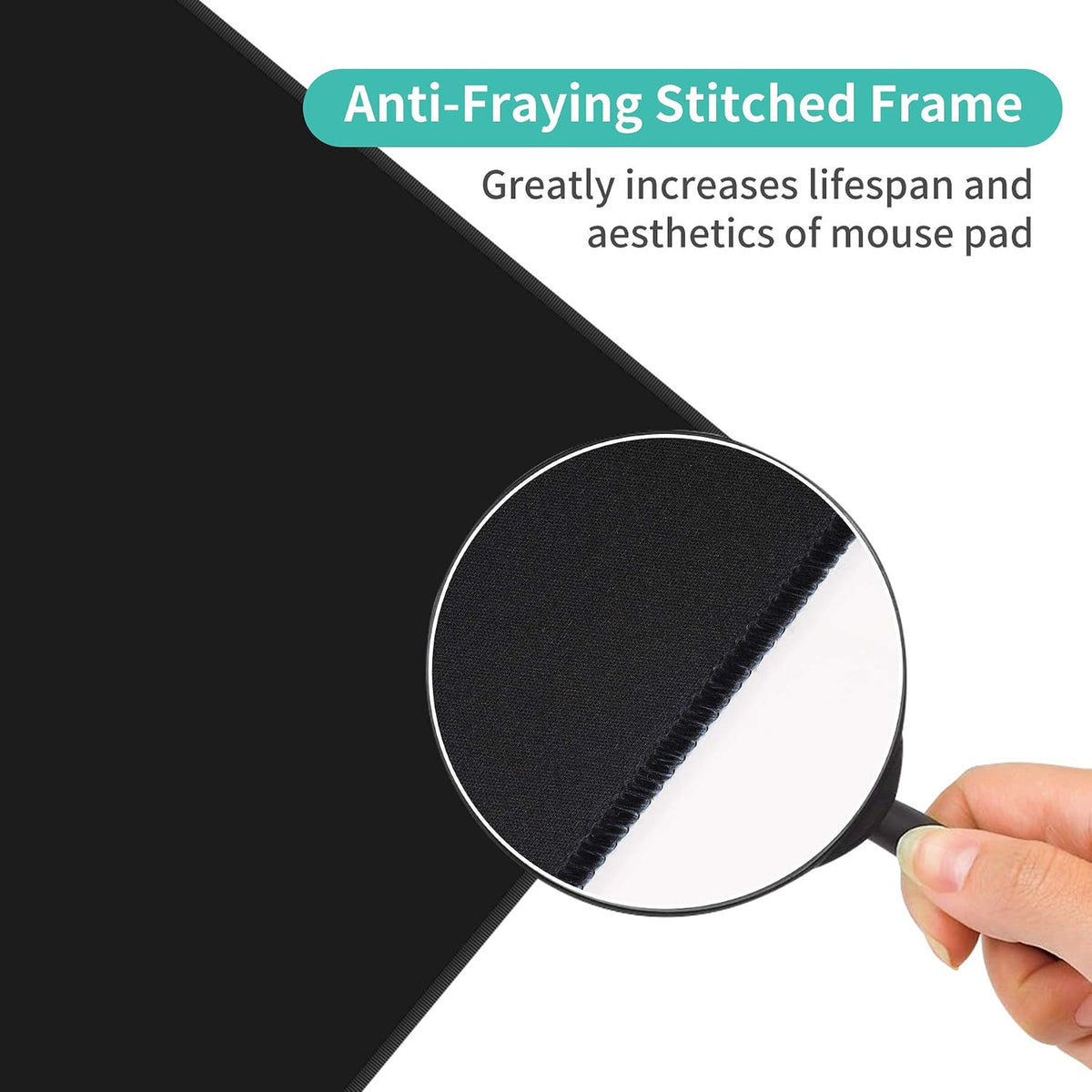 Large Thin Mouse Pad with Stitched Edges, Beach