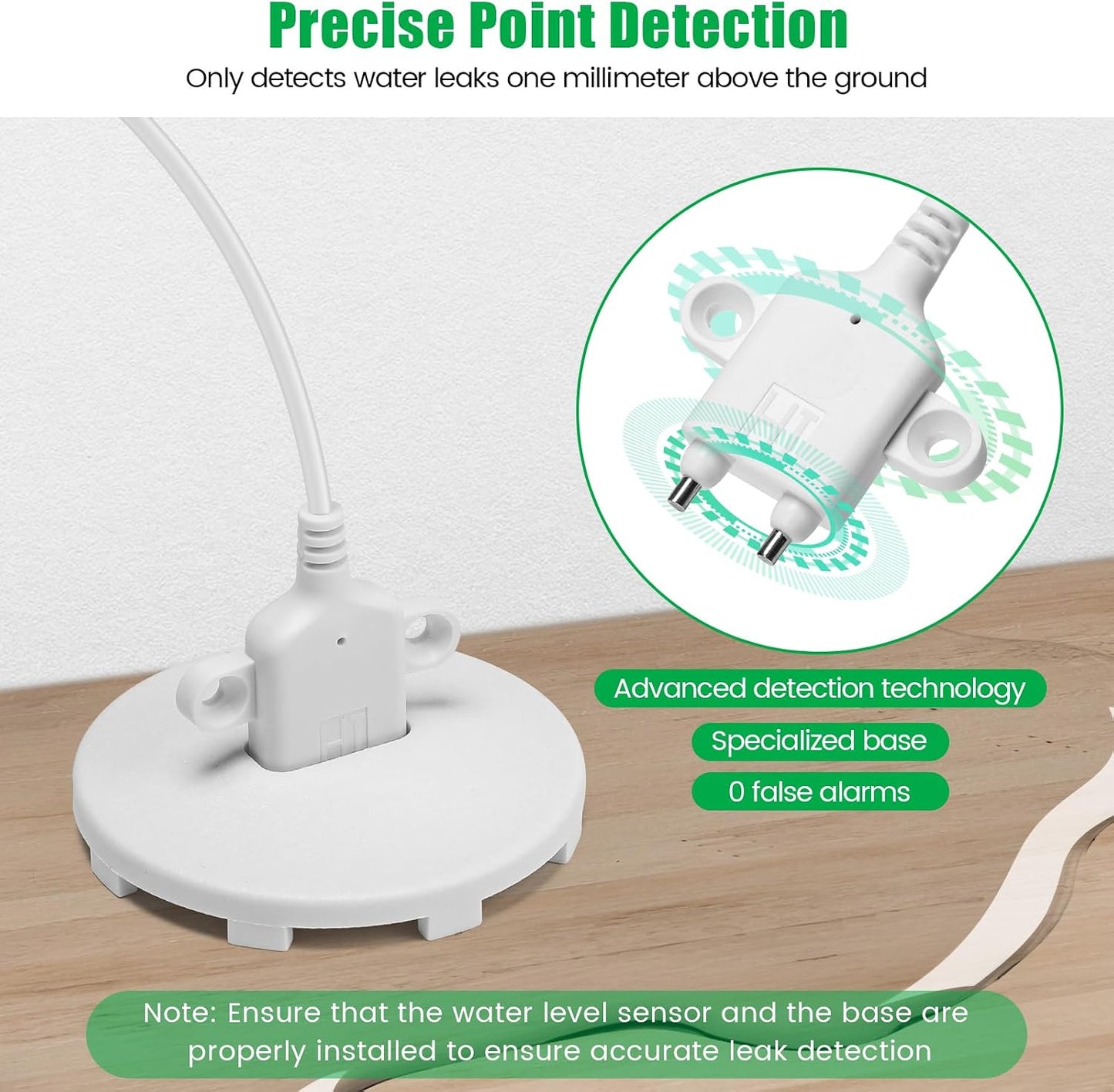 WiFi Smart Water Shutoff Valve with Leak Sensor, 3/4" Brass Valve & Extra Hose, Effortless Remote Control and Real-Time Water Leak Alerts via App, White