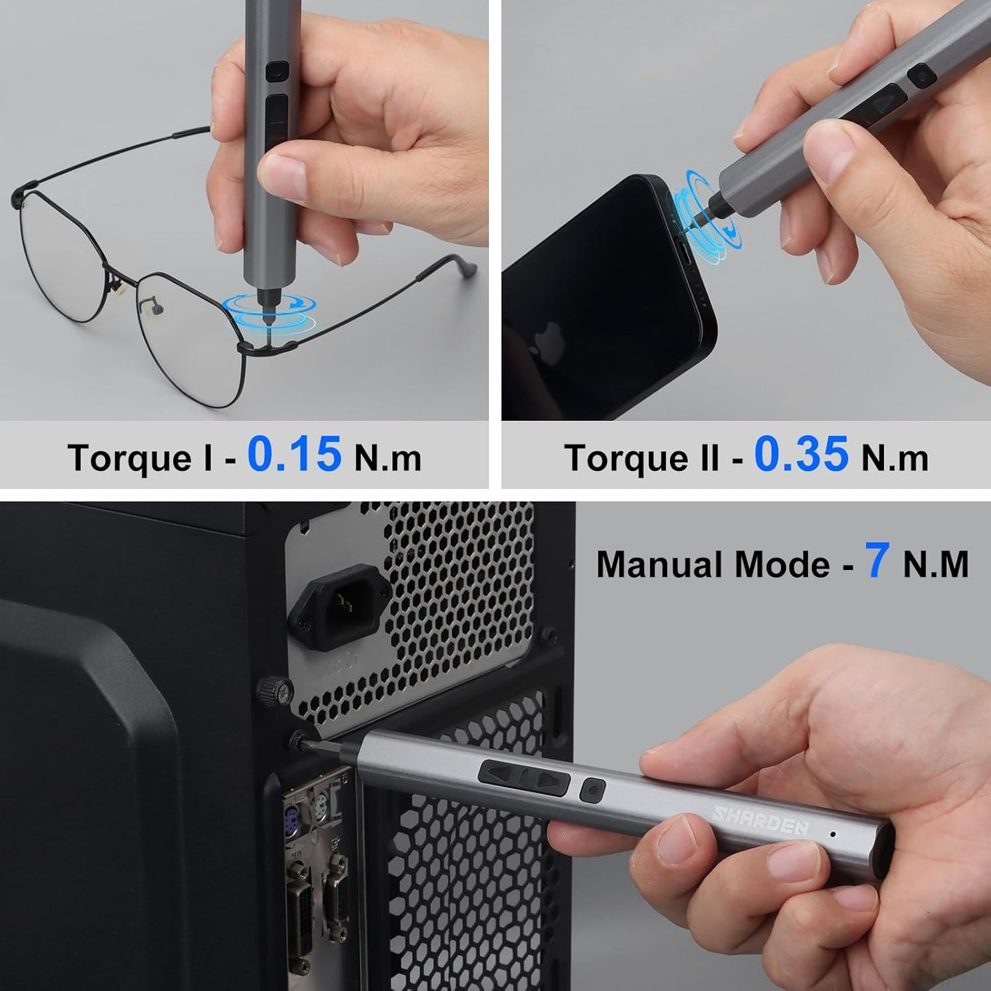 29 IN 1 Mini Electric Screwdriver,Small Electric Screw Driver(Blue) | 24 Magnetic Bits, 3 LED Lights, USB-C Charging, Precision Cordless Repair Tool for Phone, Camera, Laptop, Watch, PC