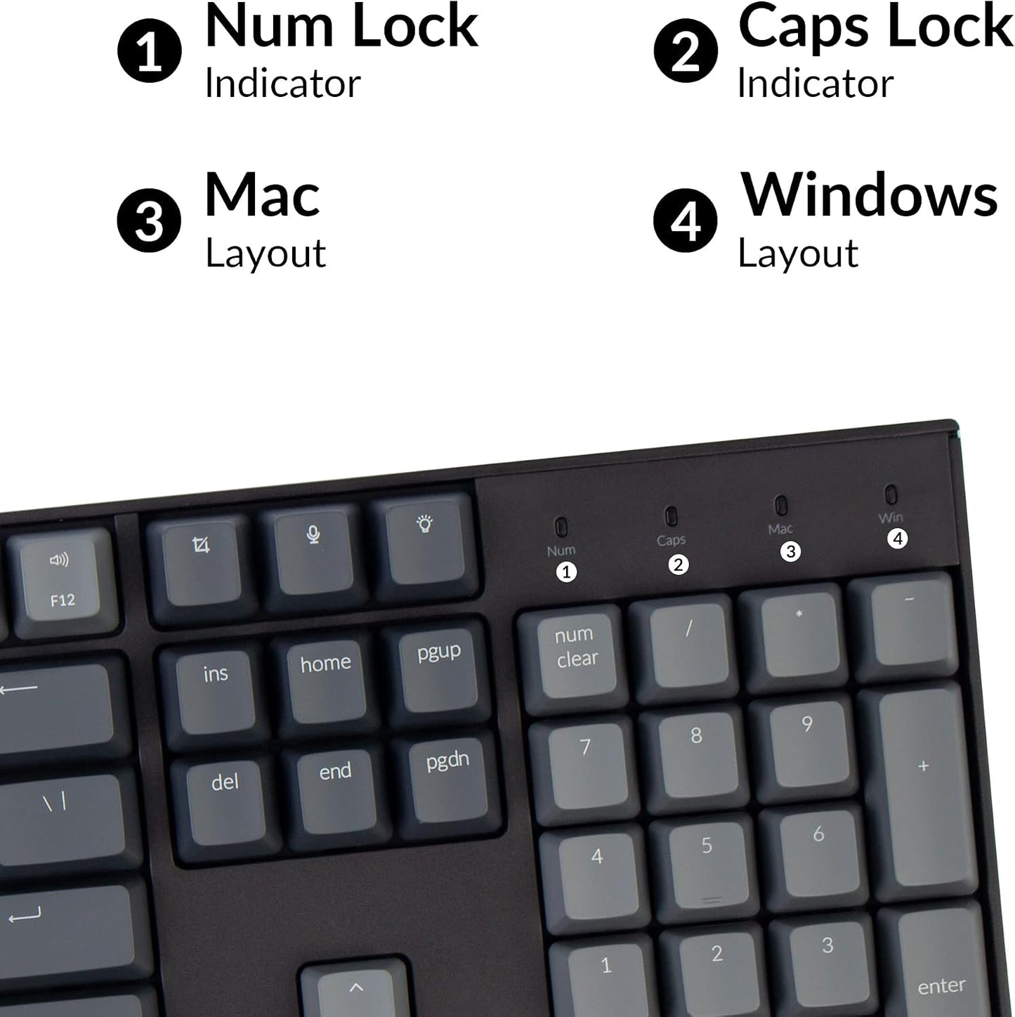 Keychron K10 Full Size 104 Keys Bluetooth Wireless Mechanical Gaming Keyboard for Mac Windows with Keychron Super Brown Switch, Multitasking/White LED Backlight/USB C Wired Computer Keyboard