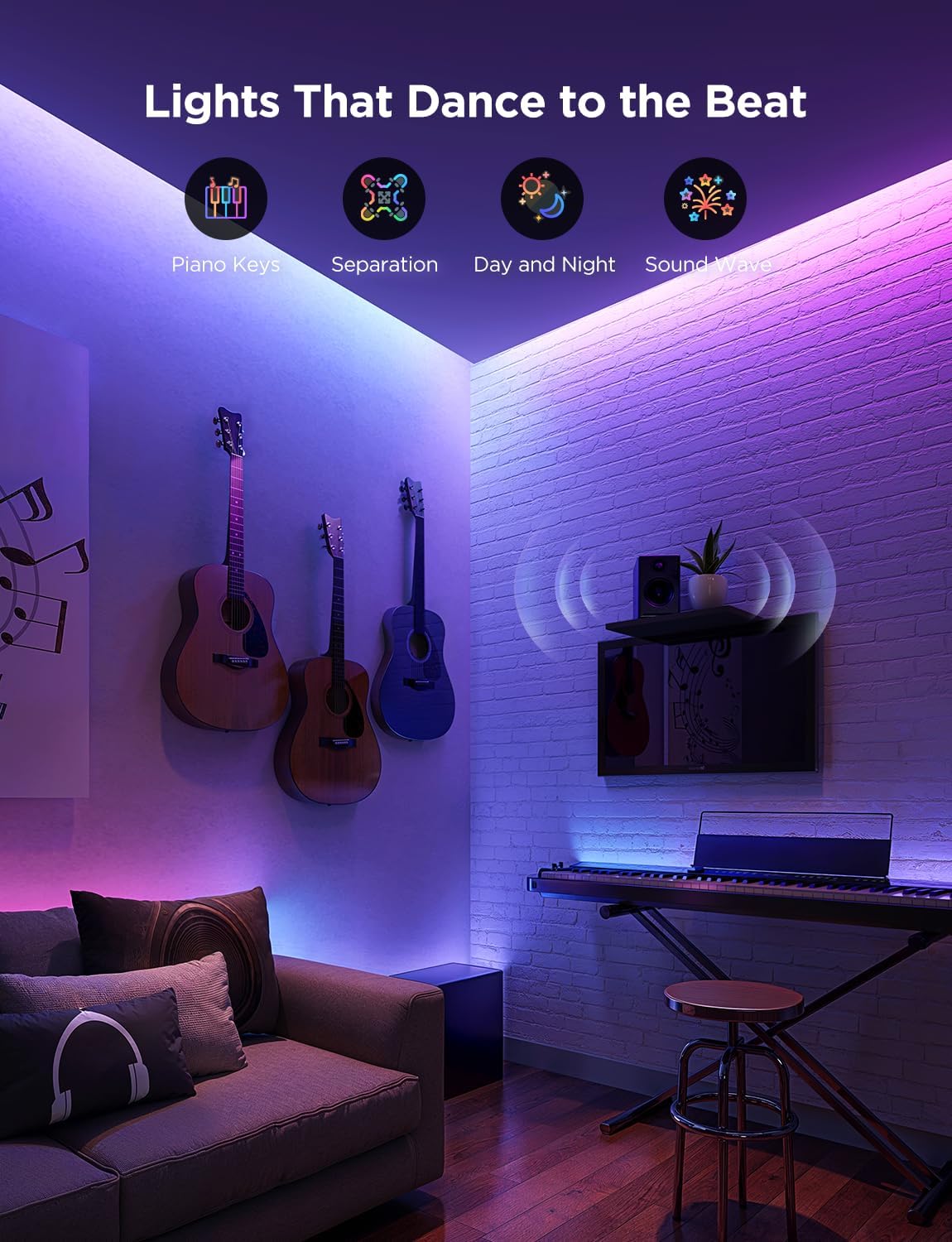 Govee RGBWWIC LED Strip Light 2 Pro 32.8ft, Smart Control, APP, WiFi | Work with Alexa, Google Assistant, Matter and Smarthings, DIY Color Changing, LED Lights for Bedroom, Cabinet, Home Decor