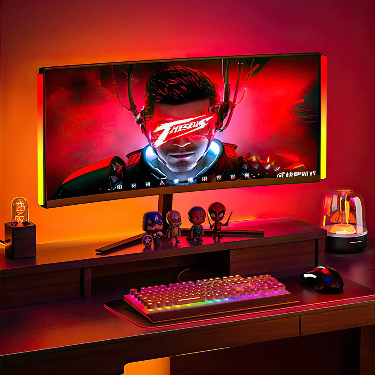 RGB Under Monitor Light Bar, 30cm