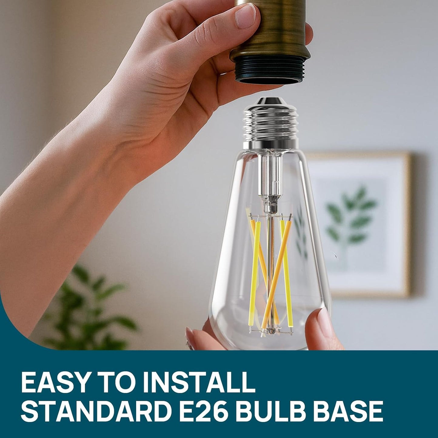 Linkind Smart Edison Light Bulb, ST19 (58) Vintage Bulb, 4 Pack with Remote | Work with Alexa/Google Home, 2700K-6500K Warm White to Daylight LED Filament Bulb, Smart Dimming, WiFi E26 Bulb 8W 60W 800LM