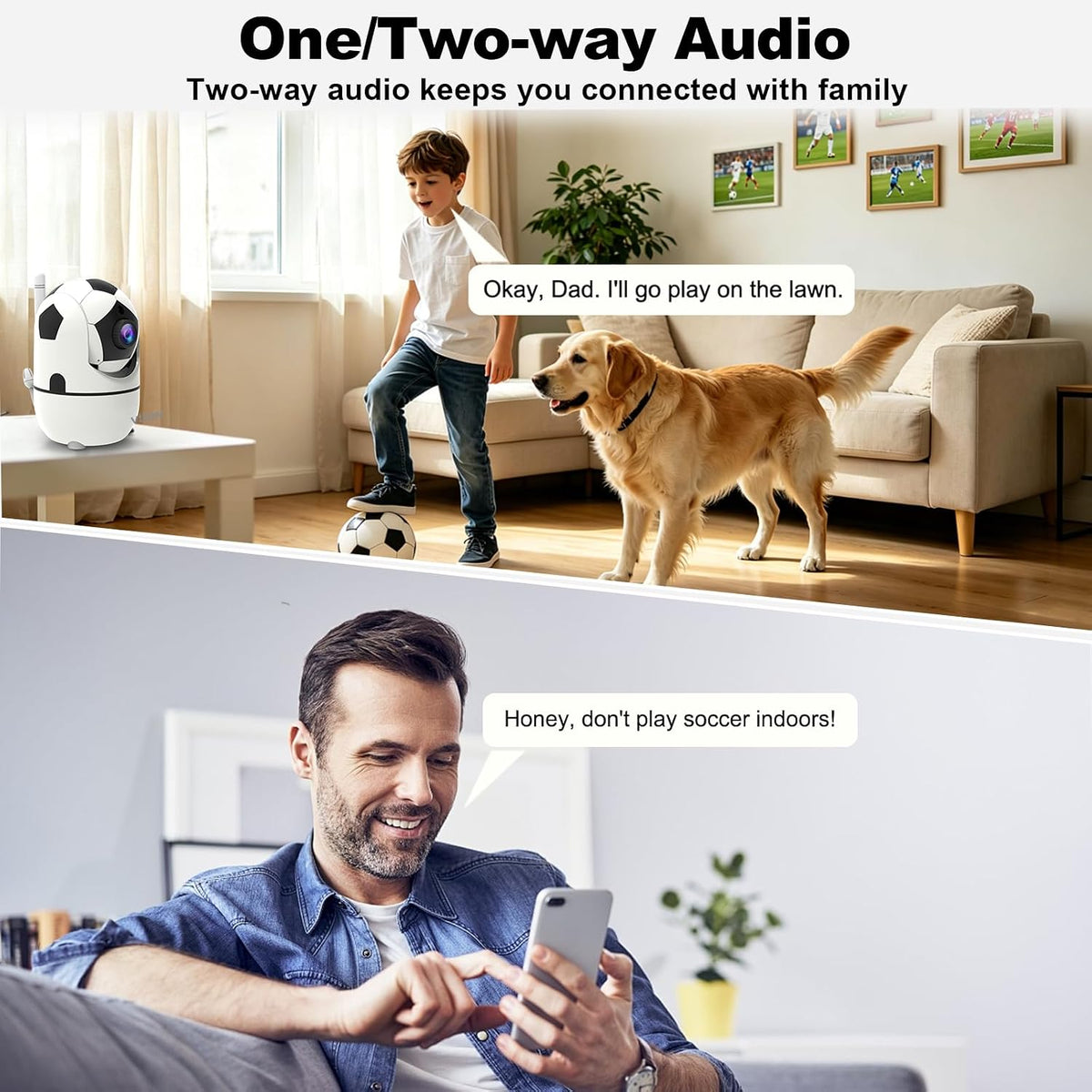 VTimes 1080P Pan/Tilt Indoor Camera, WiFi Cameras for Home Security