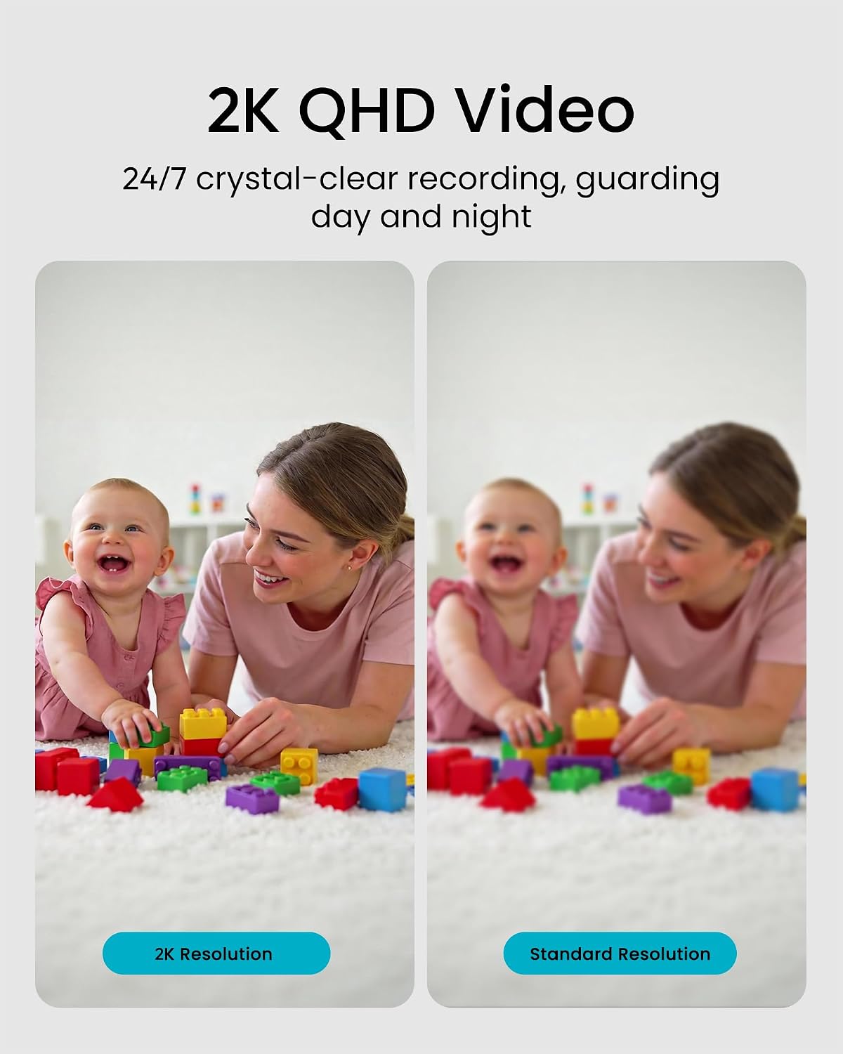 youkey 2K Indoor Secuirty Camera, 360° View Baby Monitor, Pet/Dog Camera
