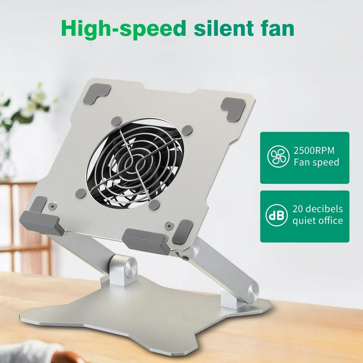 Surface Pro Stand, iPad Cooler,Aluminum Cooling Pad,Sturdy Tablet Stand Holder with Quiet Fan for Microsoft Surface Tablets,iPad Series,Samsung Galaxy Tabs-Up to 15-in Tablets