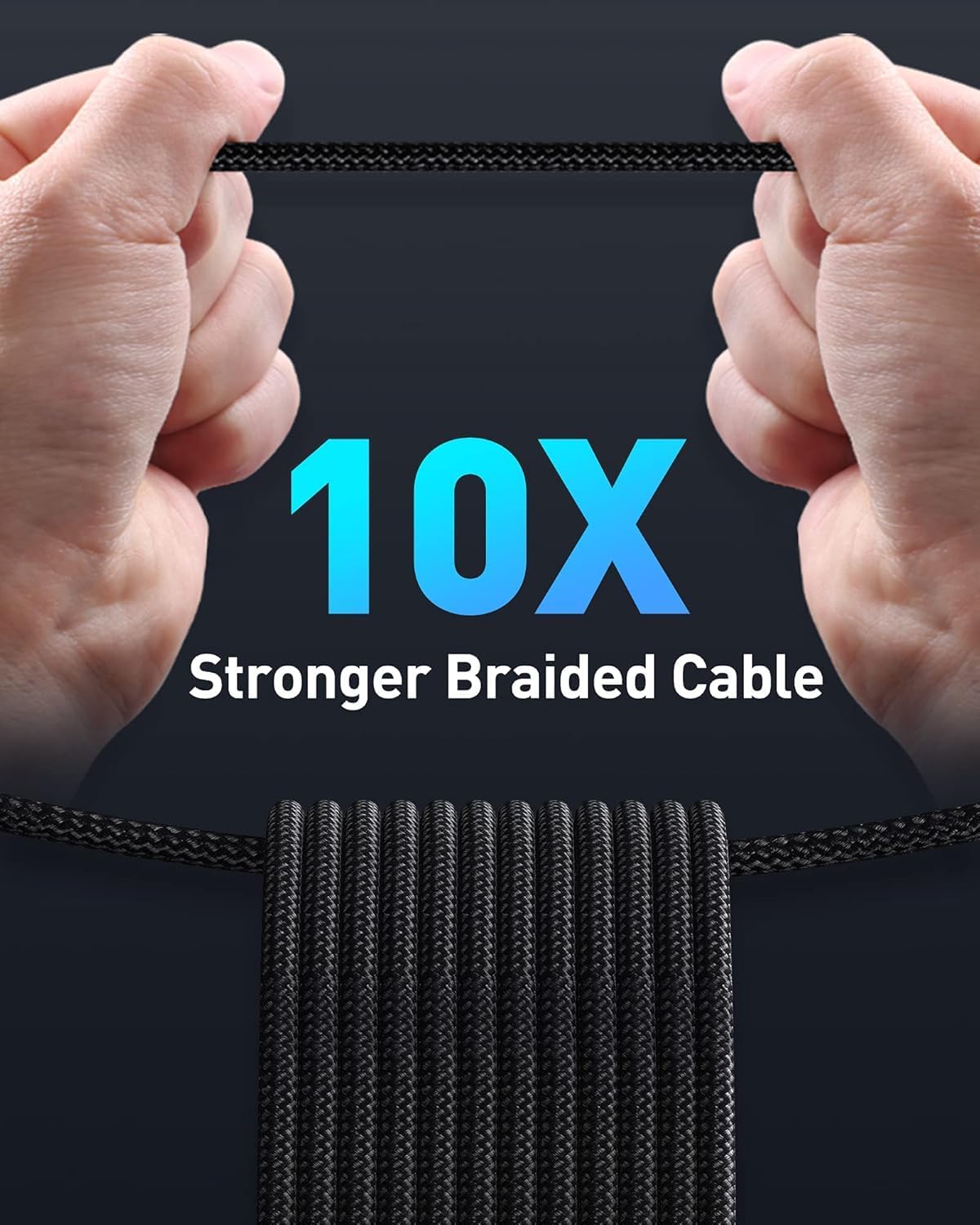Baseus USB C Cable, 100W PD 5A QC 4.0 Fast Charging USB C to USB C Cable, Zinc Alloy Nylon Braided Type C Data Cable for Samsung S21 S20+ S10 Note 10 iPad Pro MacBook Pro Google Pixel and More (2M)