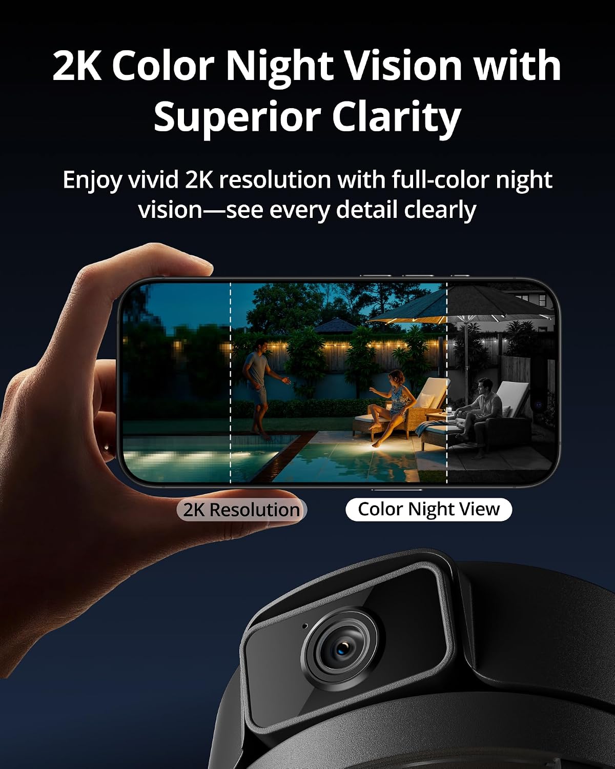 Outdoor Porch Light Security Camera, 2K HD Live View Wi-Fi Human Detection, Pan & Tilt, Two-Way Talk, Cloud/SD Storage, Wall Lantern Sconce Camera for Porch, Garage, Doorway, Works with Alexa/Google