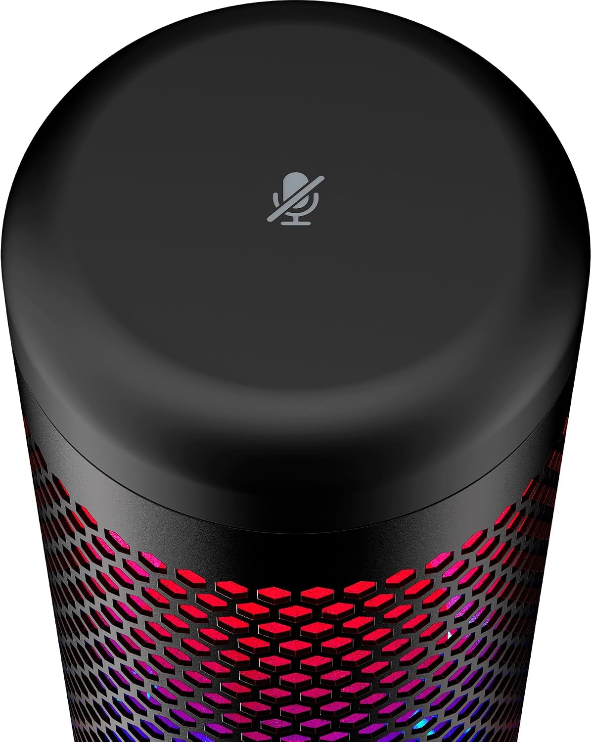 HyperX QuadCast S Condenser Microphone - Customizable RGB Touch-to-Mute, Anti-Vibration, Pop Filter, 4 Polar Patterns, USB, for Streaming and Content Creation, Black (4P5P7AA)