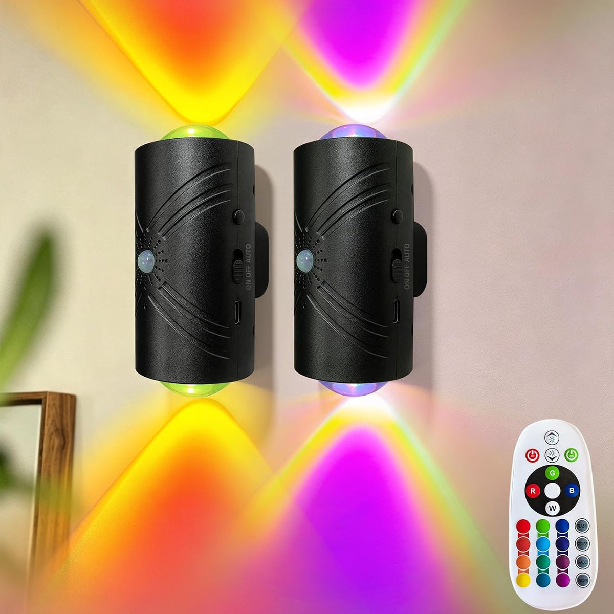 FlyonSea Rechargeable Motion Sensor Light Indoor, Wireless LED Wall Sconce