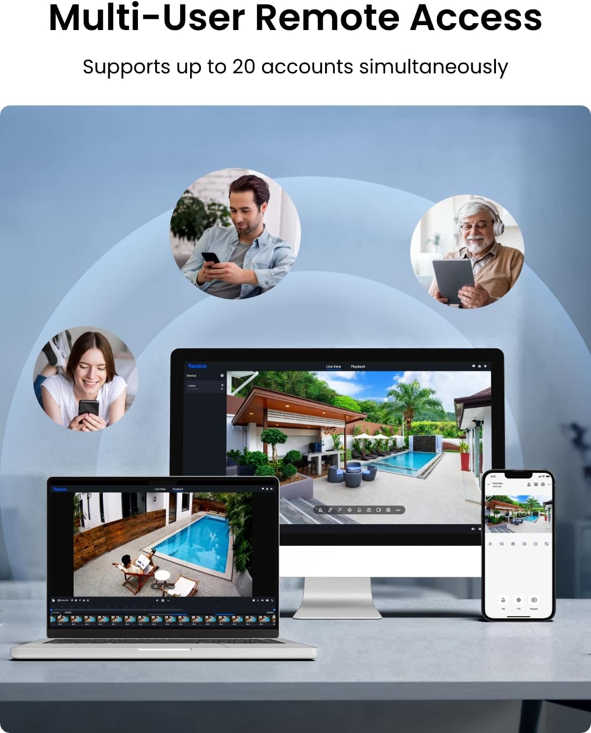 REOLINK Lumus 2K 4MP Security Camera Outdoor, Plug-in Power WiFi Camera