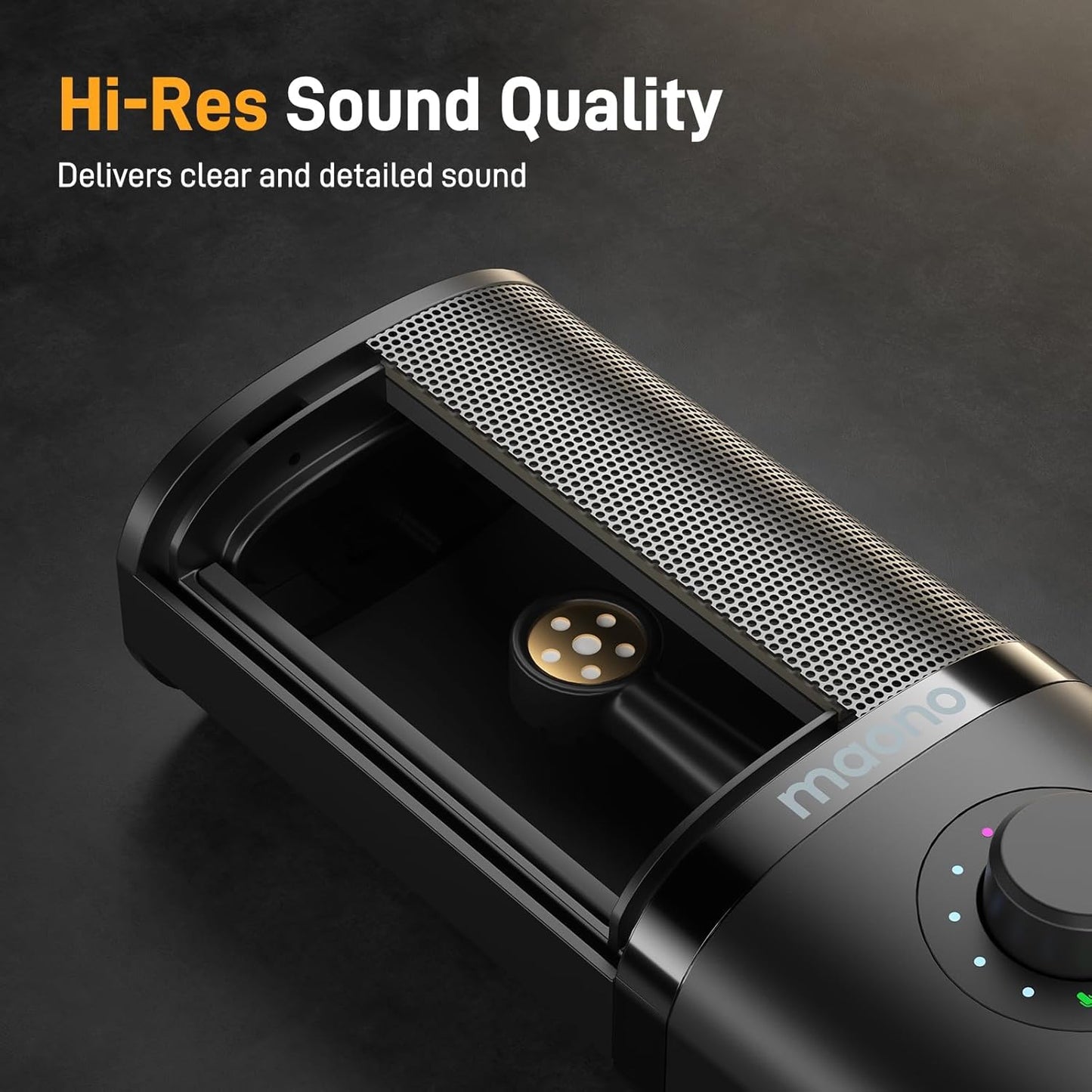 MAONO USB Studio Microphone for Streaming, Recording, Podcasting, Singing | PC Condenser Mic Kit with Shock Mount, Boom Arm, Software, Mute, Gain Knob, Volume Contro, PM450