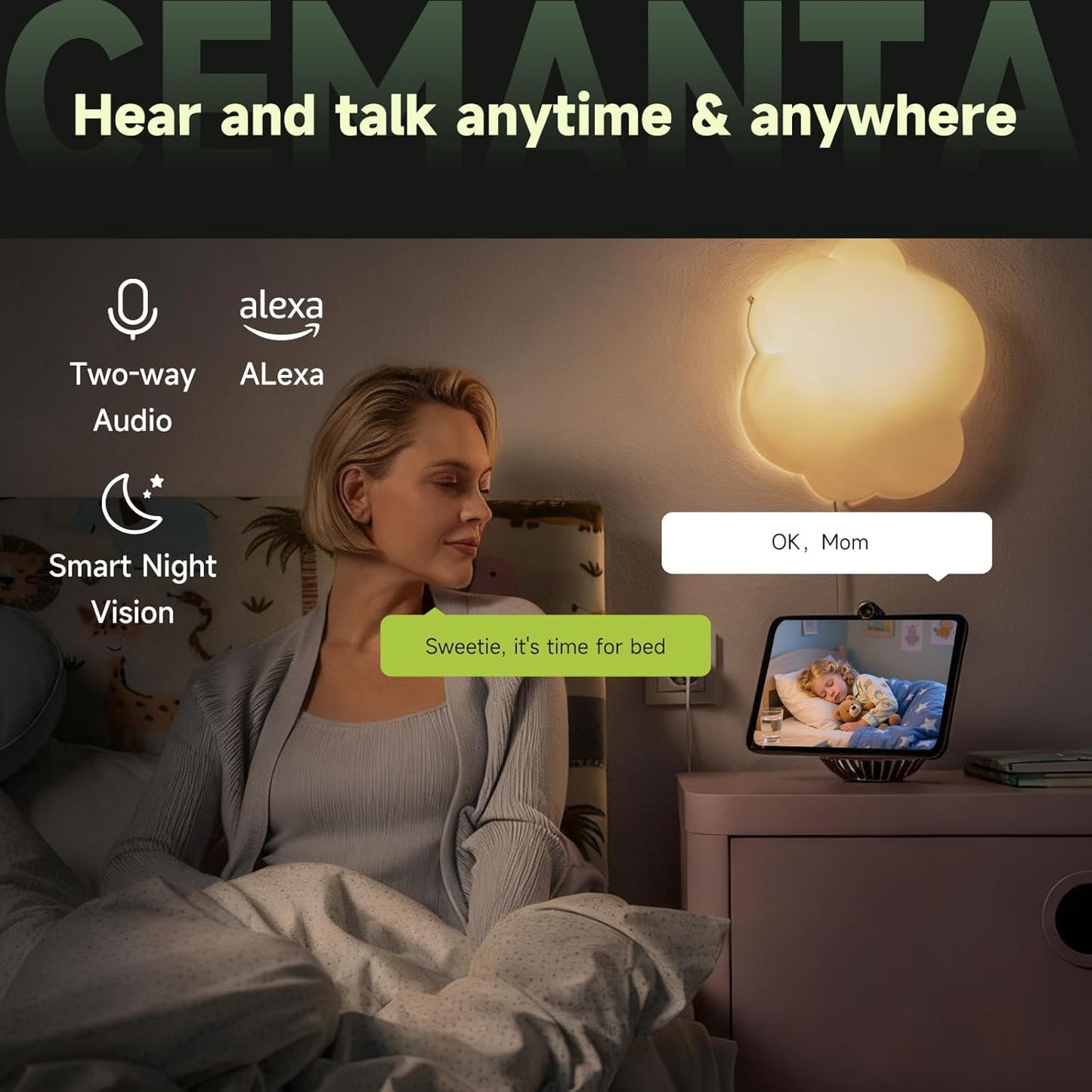 4MP Security Camera Indoor for Pet/Dog/Baby with Phone App | Free Cloud Storage,2.4/5GHz WiFi, 360 PTZ, 2-Way Audio, Color Night Vision, AI Motion Detection,Compatible with Alexa