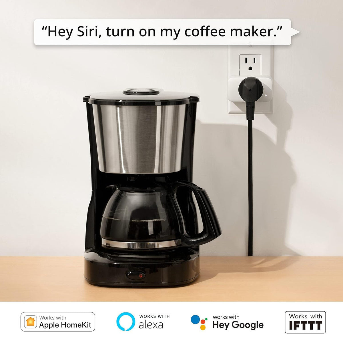 SwitchBot HomeKit Smart Plug Mini 15A – No Hub Required, Energy Monitoring, WiFi (2.4GHz), Works with Siri, Alexa, Google Home, Energy Saving & Automation