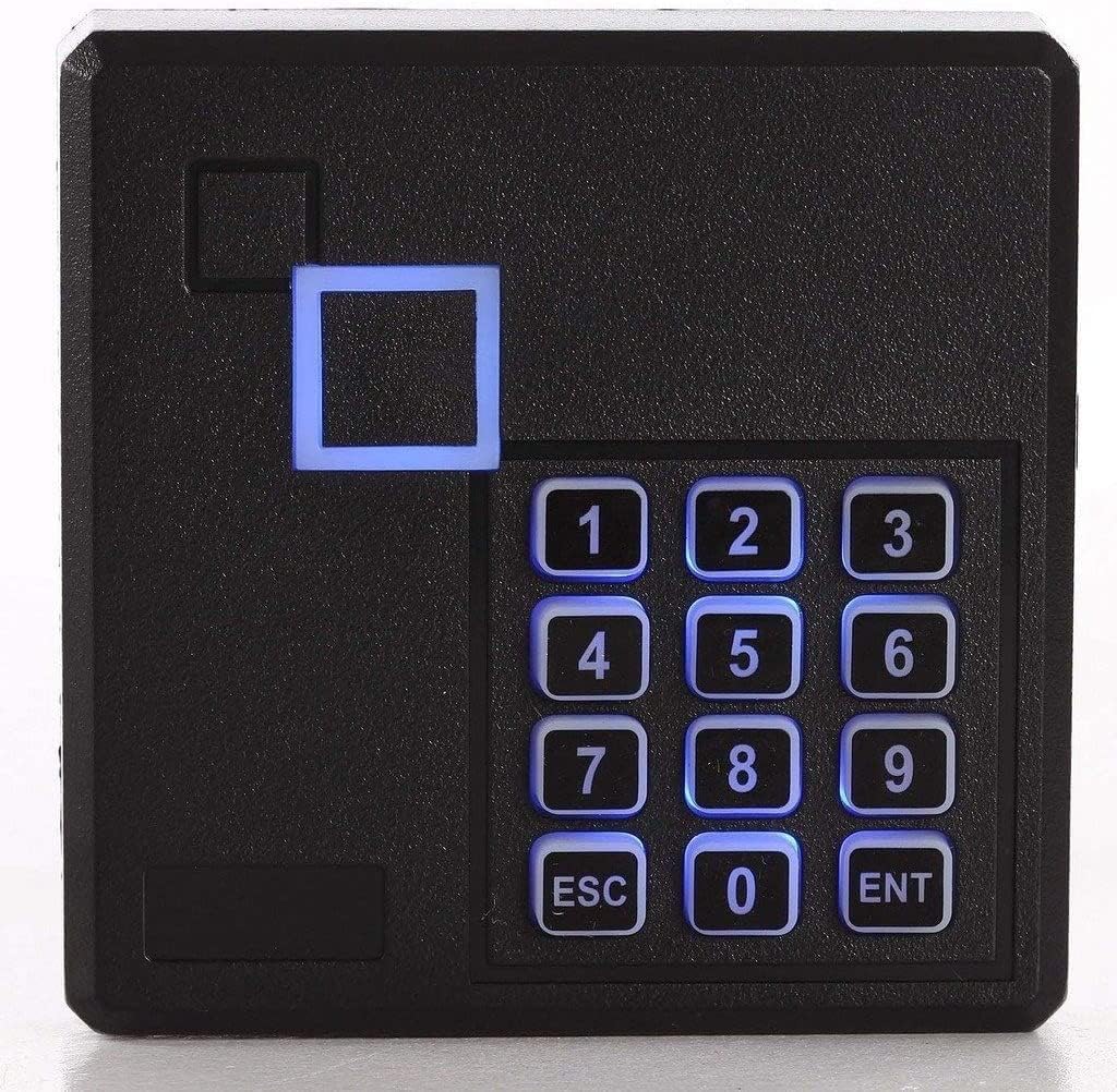 Request to Exit PIR Motion Sensor 4 Doors Access Control Electronmagnetic 600 LBS Magnetic Lock 110-240V Power Supply Box RFID Keypad Reader Keyfobs/Cards(Phone APP remotely Open Door)