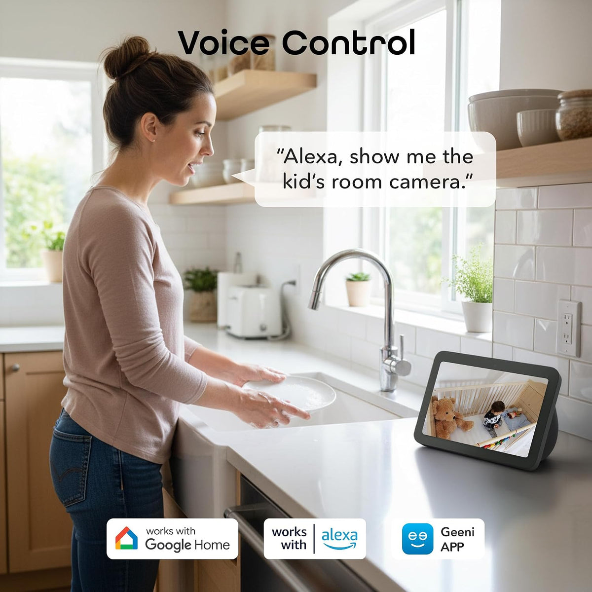 Geeni Look 2K 4MP Smart Indoor Security Camera, 1440p Ultra HD, 2-Pack