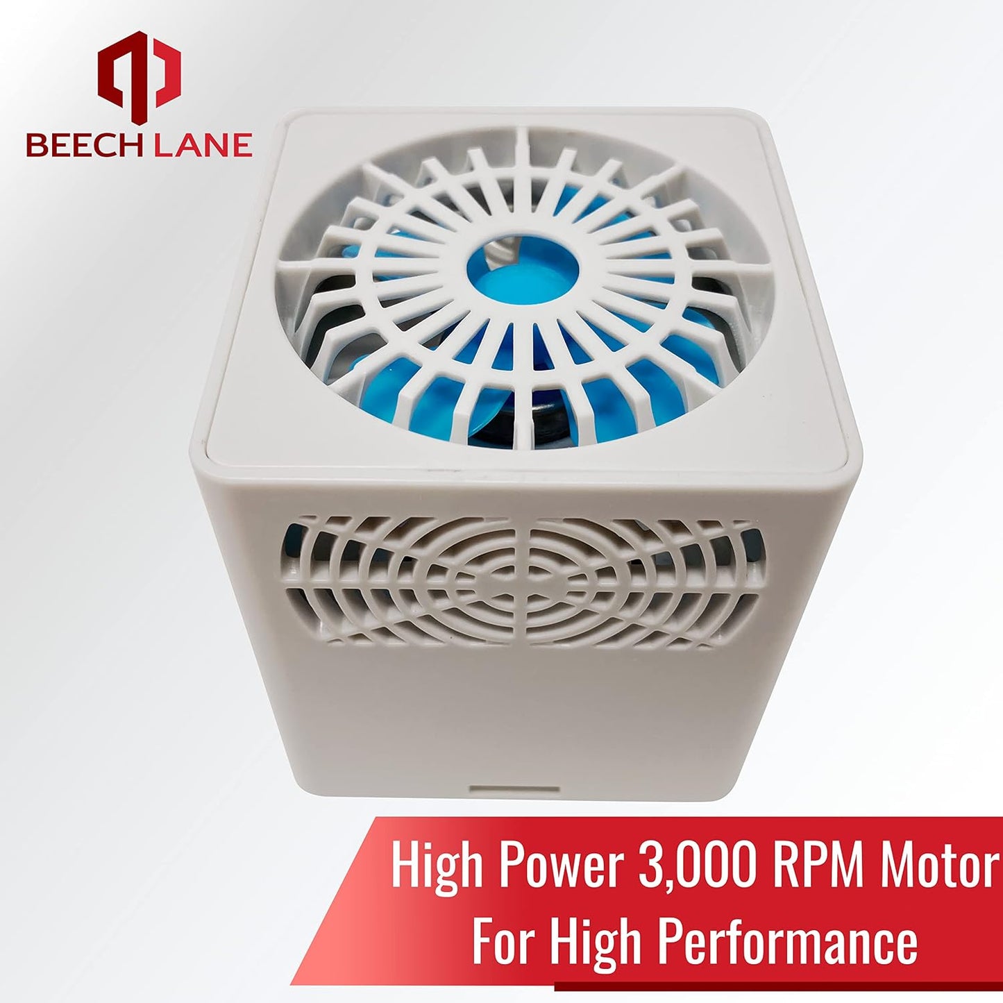 Beech Lane RV Fridge Fan, Patented, High Power 3,000 RPM Motor, Easy On and Off Switch, Multiple Side Vents Increase Airflow, Durable Construction, Helps Circulate Refrigerator Air (Natural)