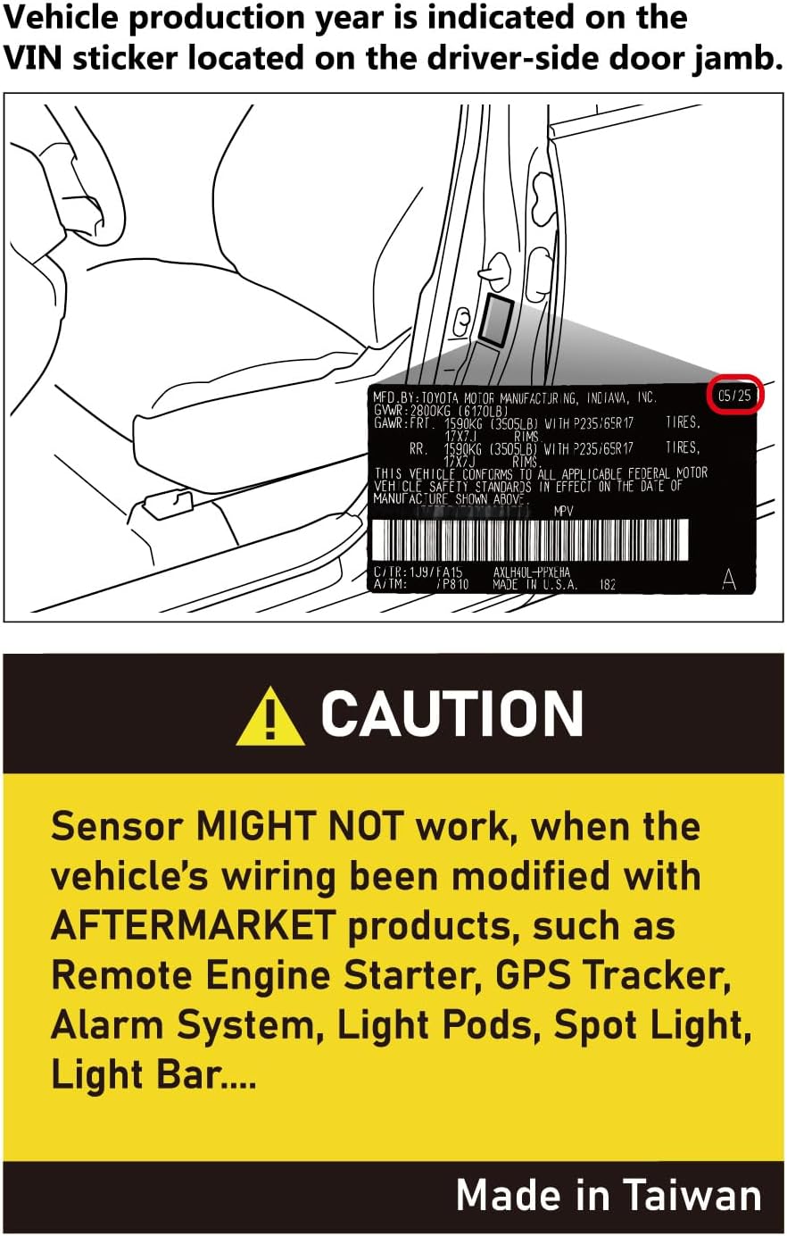 Protect-X Smart Sensor System for Camry 2026 2025 2024, Wheel Anti-Theft | Plug & Play, Catalytic Converter Anti-Theft, Window Breakage Alert, Window Control by Factory Keyfob, Valet Mode