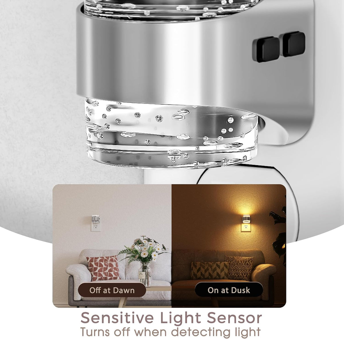 Briignite Night Lights Plug into Wall Dimmable Night Light Bubble Design