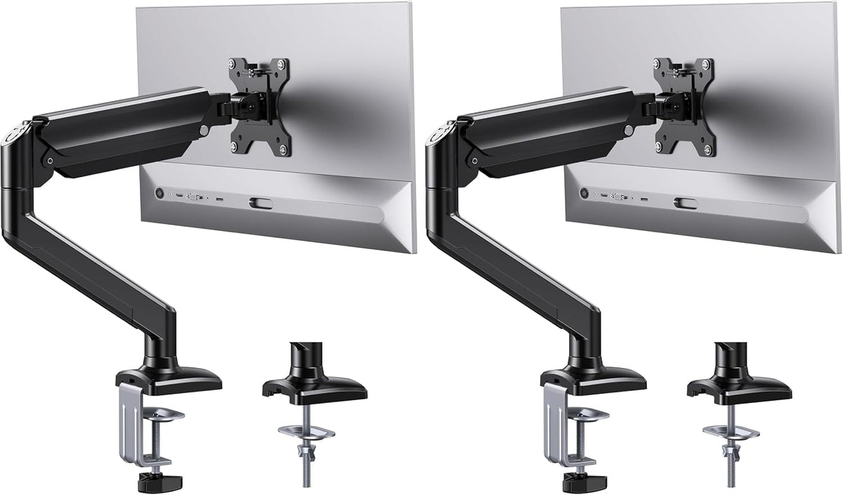 ErGear Dual Monitor Arm, Full Adjustable Monitor Mount for 13–32″ Screens, Fast Install Computer Monitor Stand with Tool-Free VESA Mount, Max Load 19.8 lbs, Max VESA 100x100mm