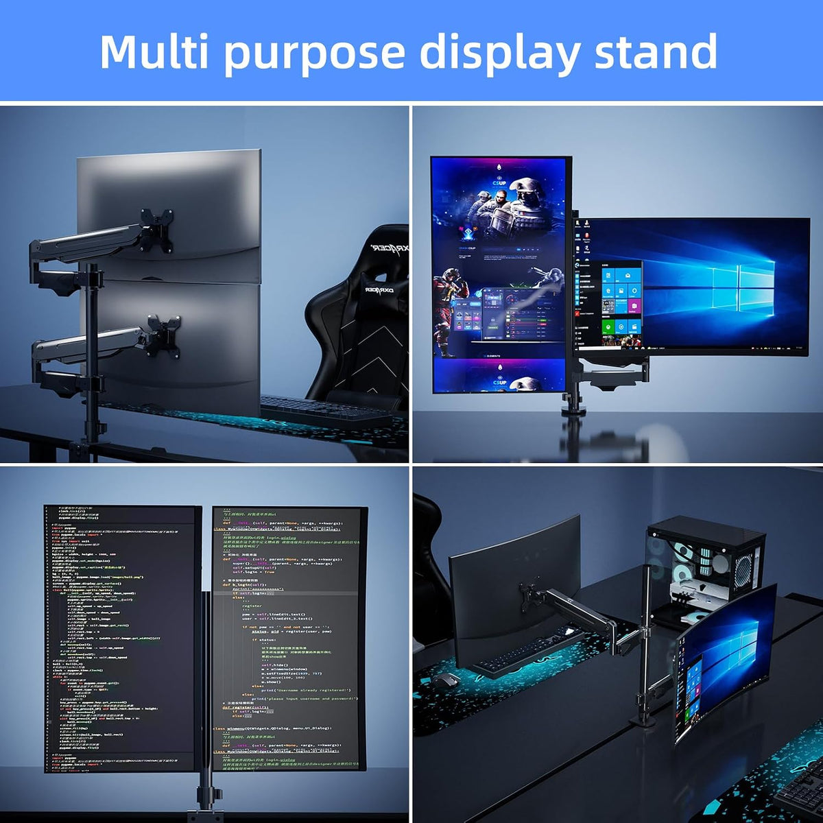 Pholiten Single Monitor Arm, Gas Type, Double Articulated