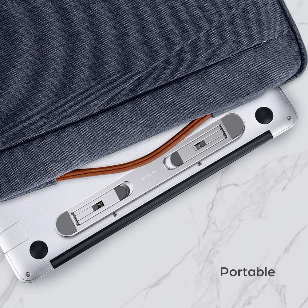 Aluminum Adhesive Laptop Cooling Riser, Foldable for Travel Office