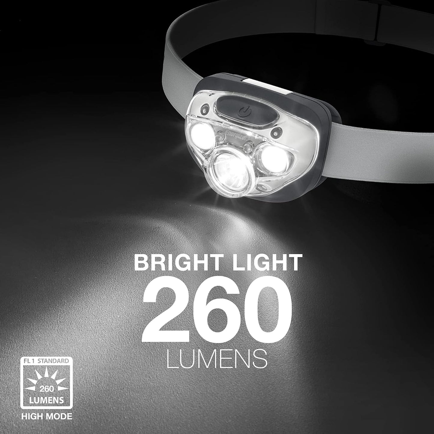 Energizer LED Headlamp PRO (2-Pack), IPX4 Water Resistant Head Light | Hands-free light, camping headlamps for indoor and outdoor use, 260 lumens, head lights for forehead, 3 modes