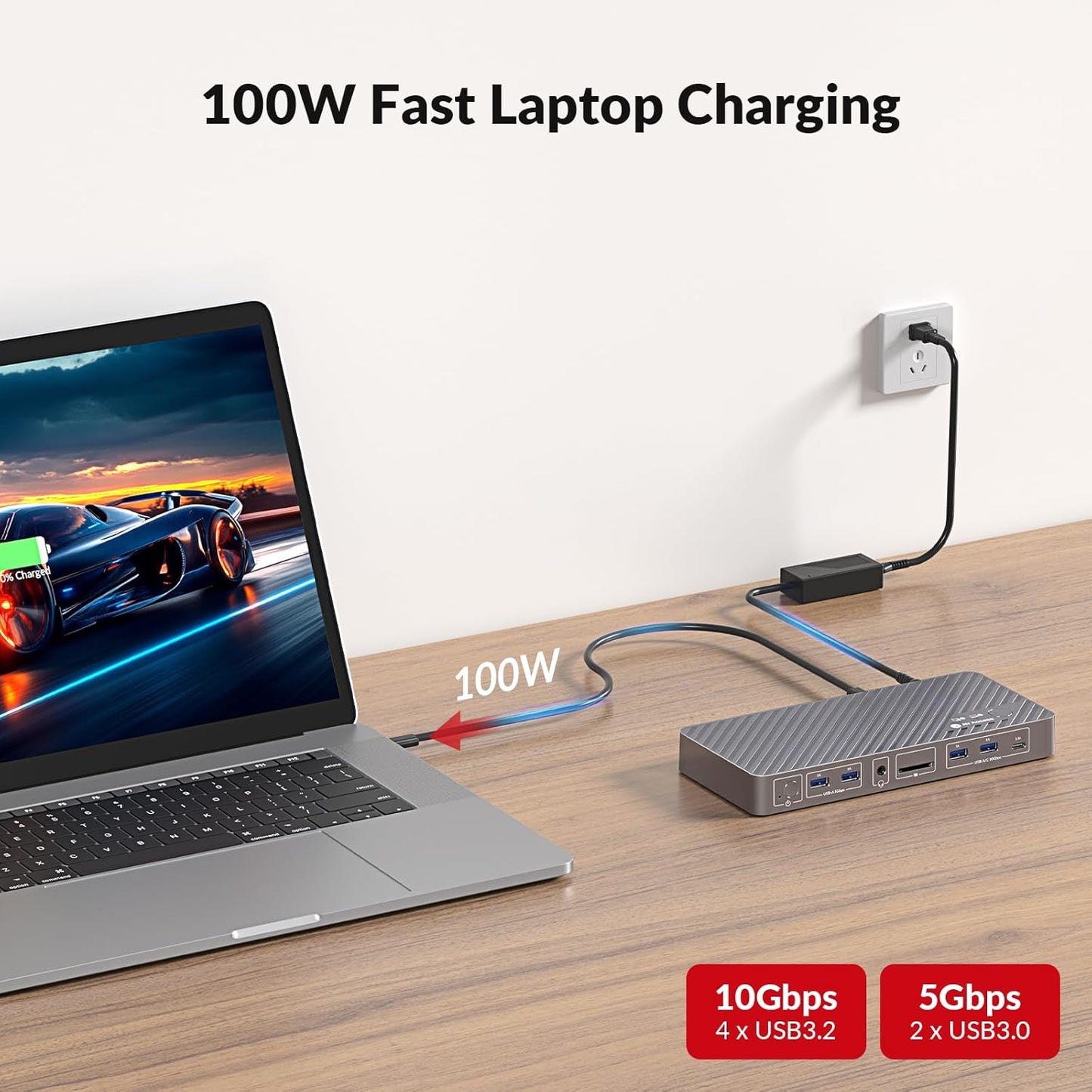 AV Access 8K KVM Switch 2 Monitors 2 Computers for Laptop & Desktop, GbE | KVM Docking Station Dual Monitor 8K@60Hz/4K@165Hz, 100W PD, 4xUSB 3.2 10Gbps USB C Hub, Audio, SD, Remote Switch