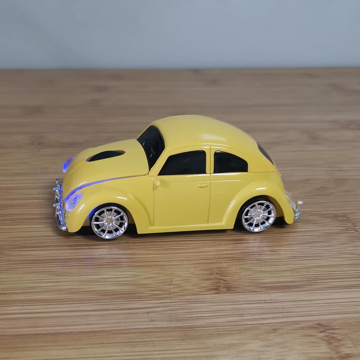 Car Mouse for Computer, Cool and Cute Car-Shaped Mouse, Wireless 2.4Ghz Optical Mice for Laptop PC Mac (Yellow)