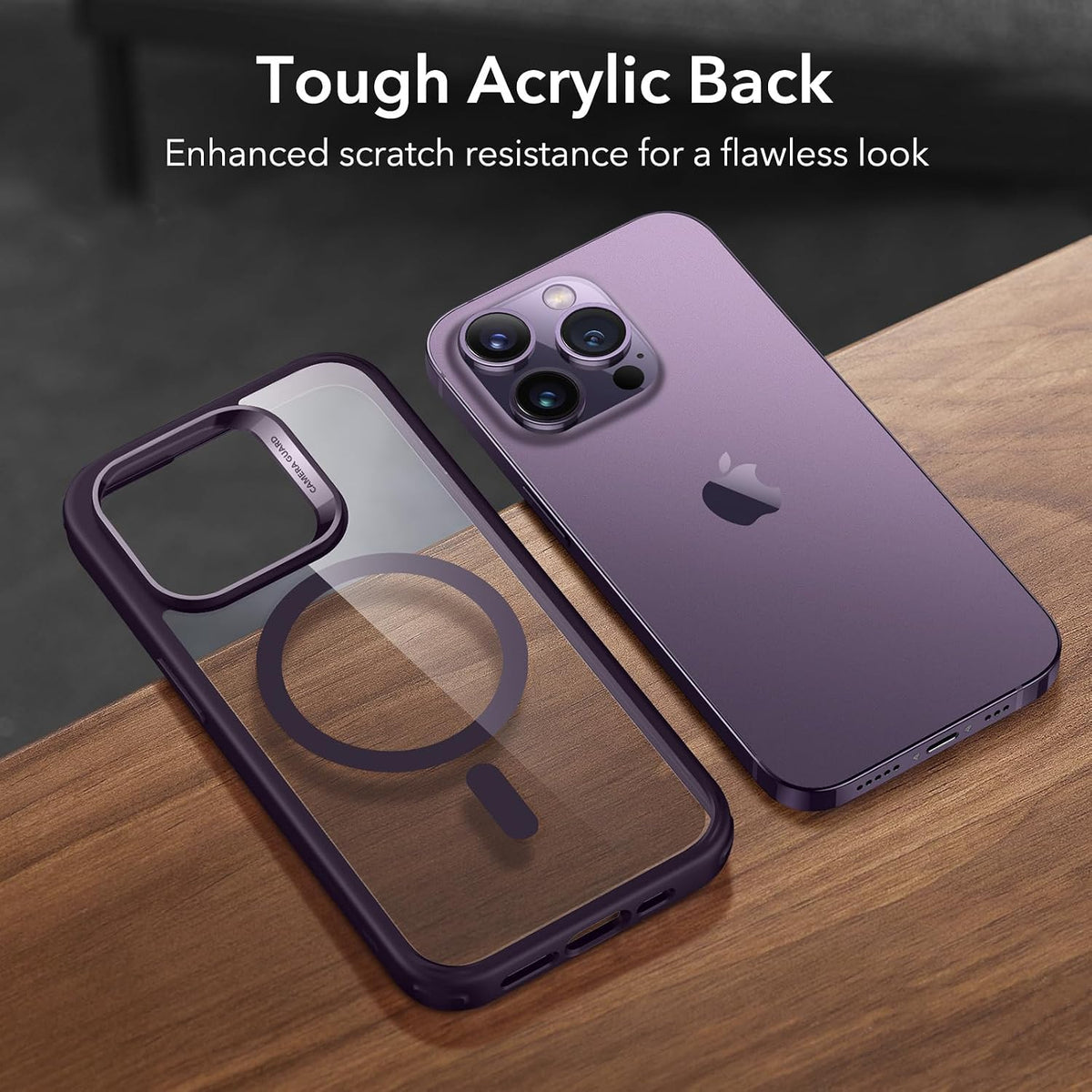 ESR for iPhone 14 Pro Max Case for MagSafe, Anti-Yellowing, Clear Purple | Ultra Slim, 3X Military-Grade Drop Protection, Magnetic Phone Case, Impact Absorbing, Resists Scratches