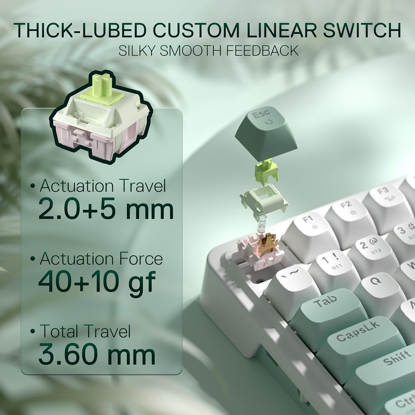 Redragon K719 PRO Wireless 95-Key Gasket Gaming Keyboard, TFT Screen & Knob | Easy-Control LED Info Display, 0-Delay Tri-Mode, Cushioned 5-Layer Noise Dampening for Creamy Thocky Sound, Practical 95 keys