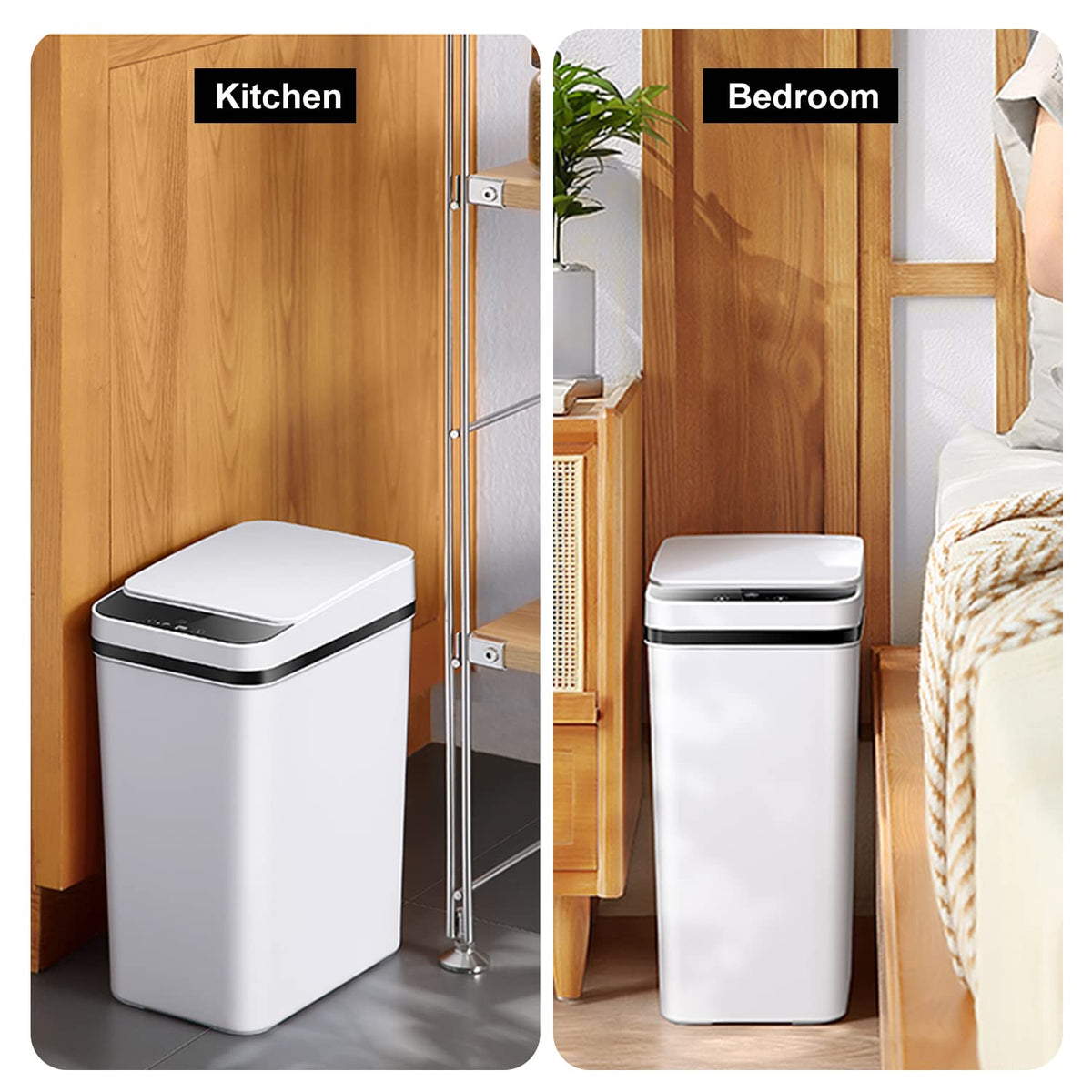 2.5 Gallon Smart Trash Can Sensor Motion - Touchless Bathroom Trash Can