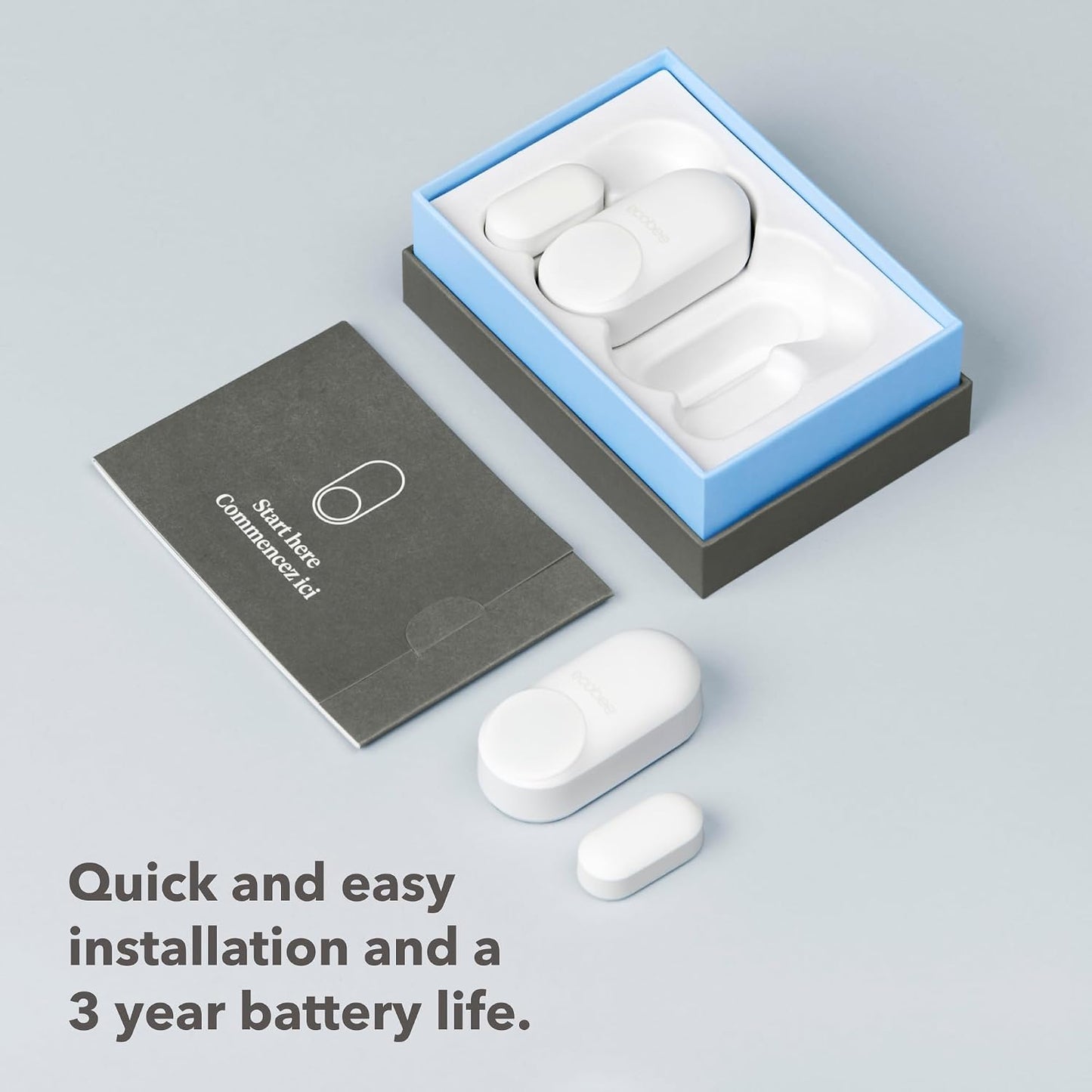 ecobee Smart Sensor for Doors & Windows 2 Pack for Home Security | Get instant alerts when doors and windows are opened. Enhance your security and peace of mind by securing your home.
