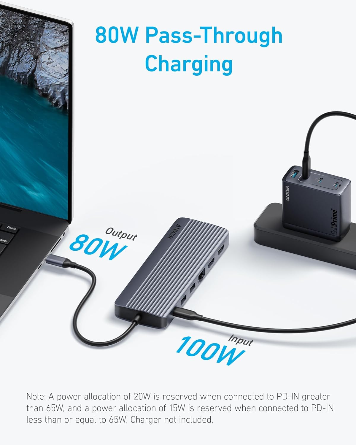 Anker Laptop Docking Station 3 Monitors, 14in1 USBC Hub with Triple Display | Dual 4K HDMI USB C Docking Station, VGA, 80W Max PD, USBA and USBC Data Ports, for Dell XPS and More (Charger Not Included)