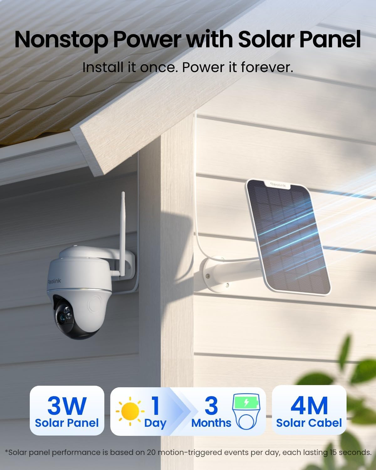 REOLINK Solar Security Cameras Wireless Outdoor 360° Coverage Argus PT | 5MP Color Night Vision, 2.4/5GHz Dual-Band WiFi, Smart People/Car/Pet Detection, Works with Home Hub, No Subscriptions