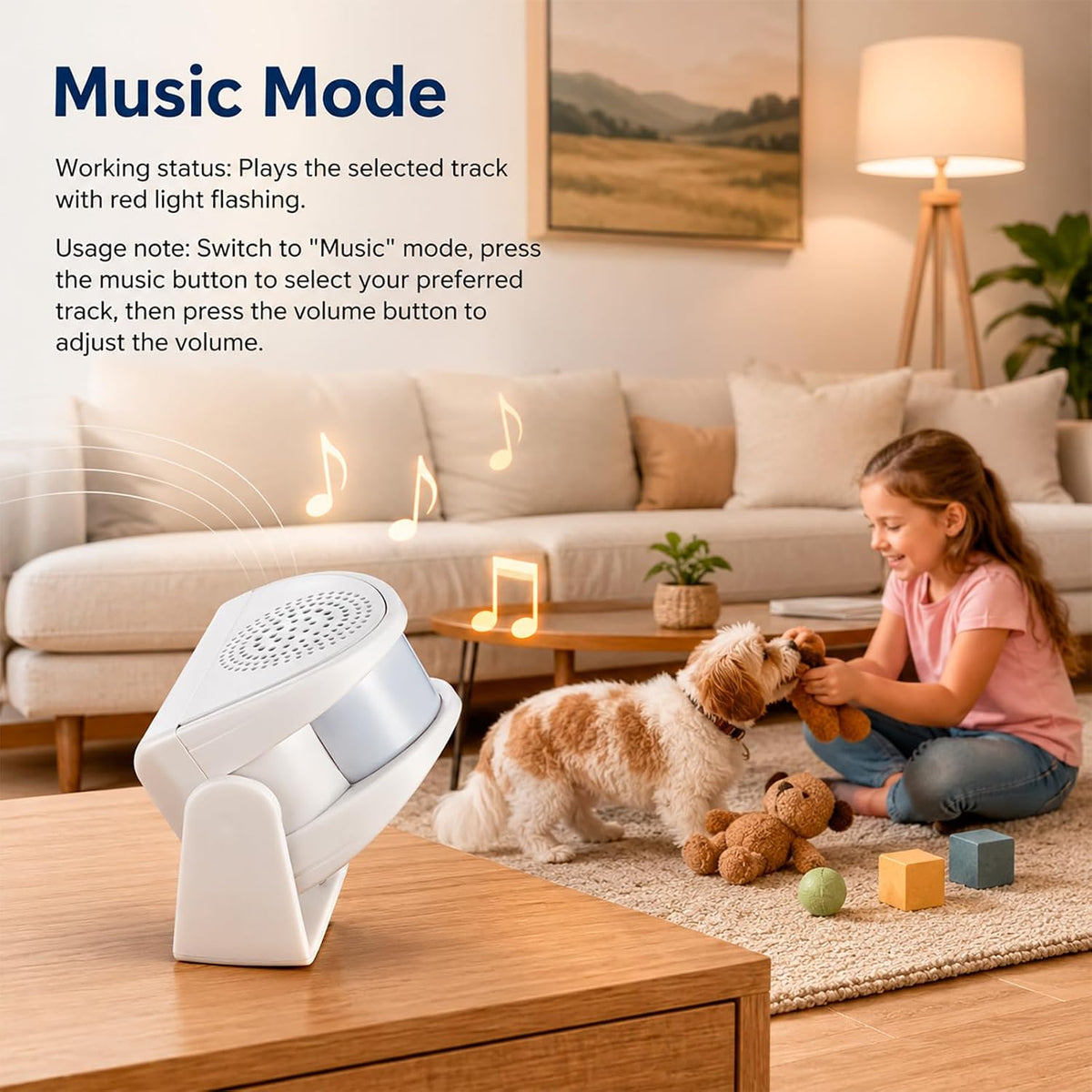 Motion Sensor Doorbell with 90dB Siren, Wireless Motion Detector Door Chime for Business When Entering, 3 Modes, 32 Tunes & 4 Volumes, Entry Alert for Home/Office/Store, with Power Adapter