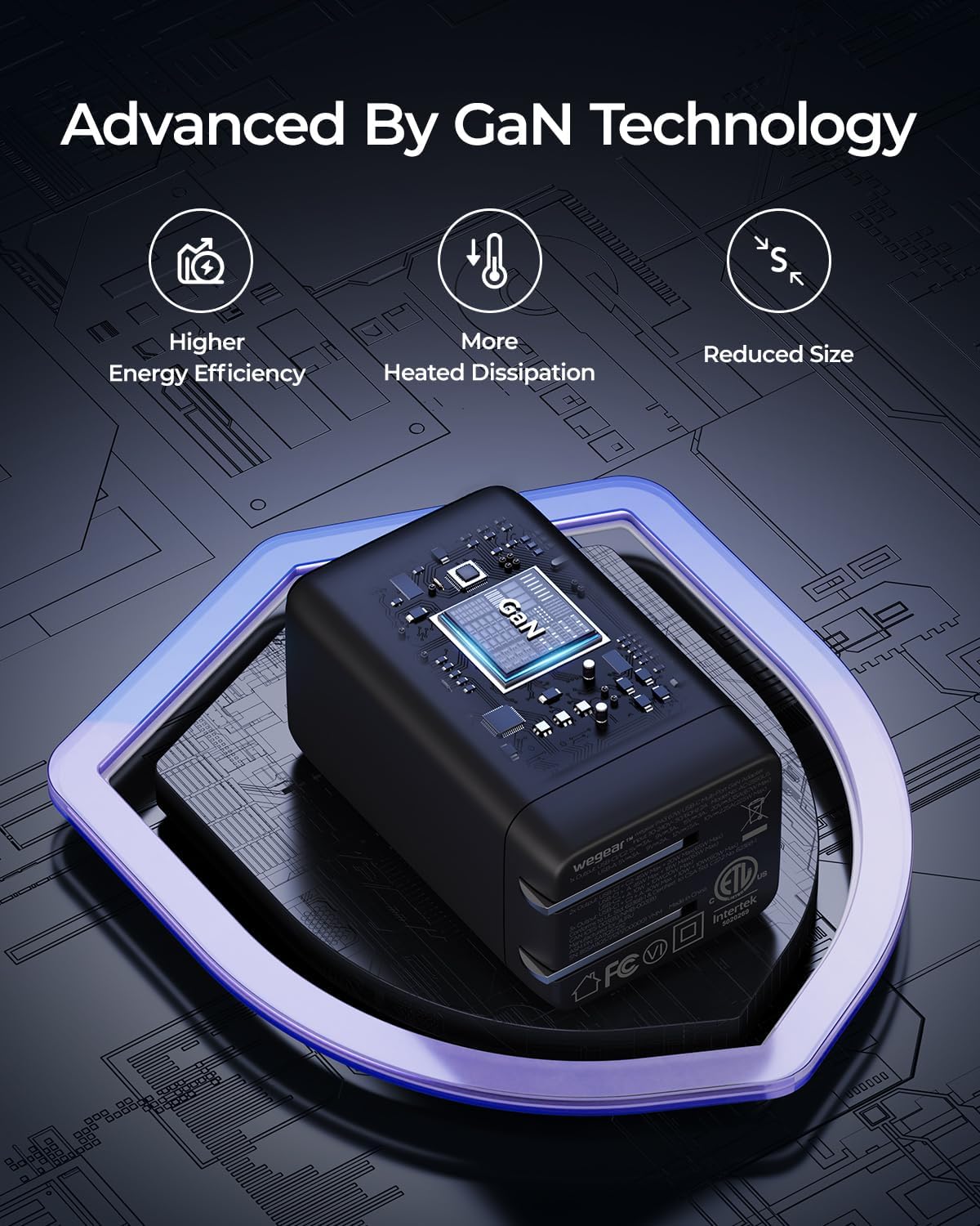 67W USB C Charger, 3-Port GaN Fast Charging Block with Foldable Plug, Compatible with MacBook Pro/Air, iPad Pro, iPhone 16/15/Pro, Galaxy S25/S24, Note20, Pixel, Apple Watch, (Black)