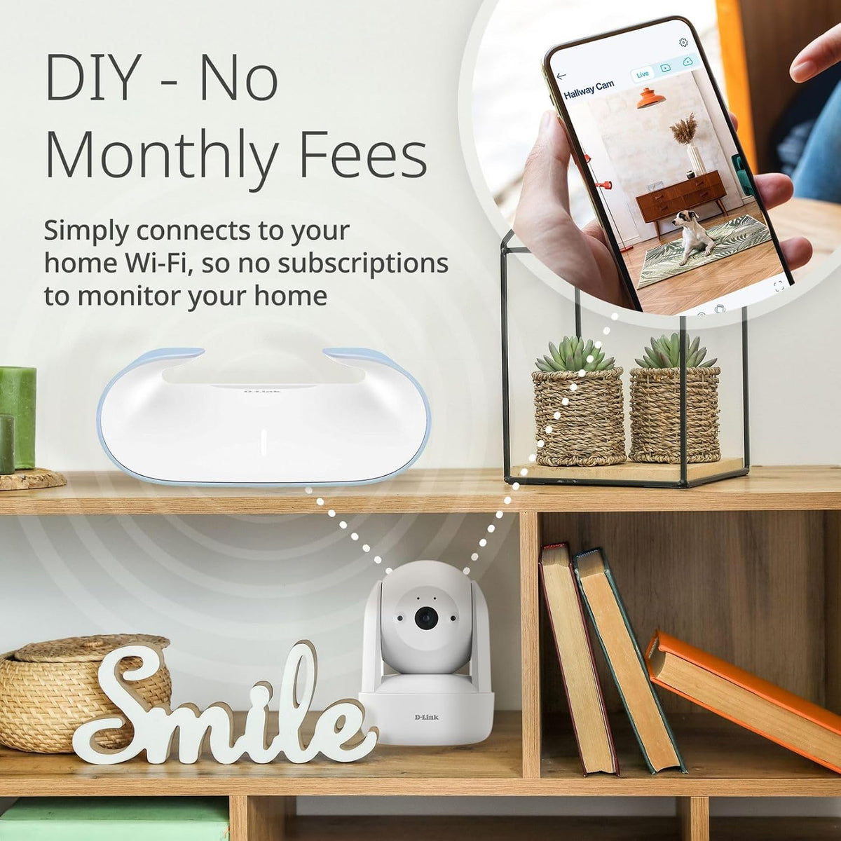 D-Link 360° View 2K Pan & Tilt WiFi Indoor Security Camera for Home & Pet