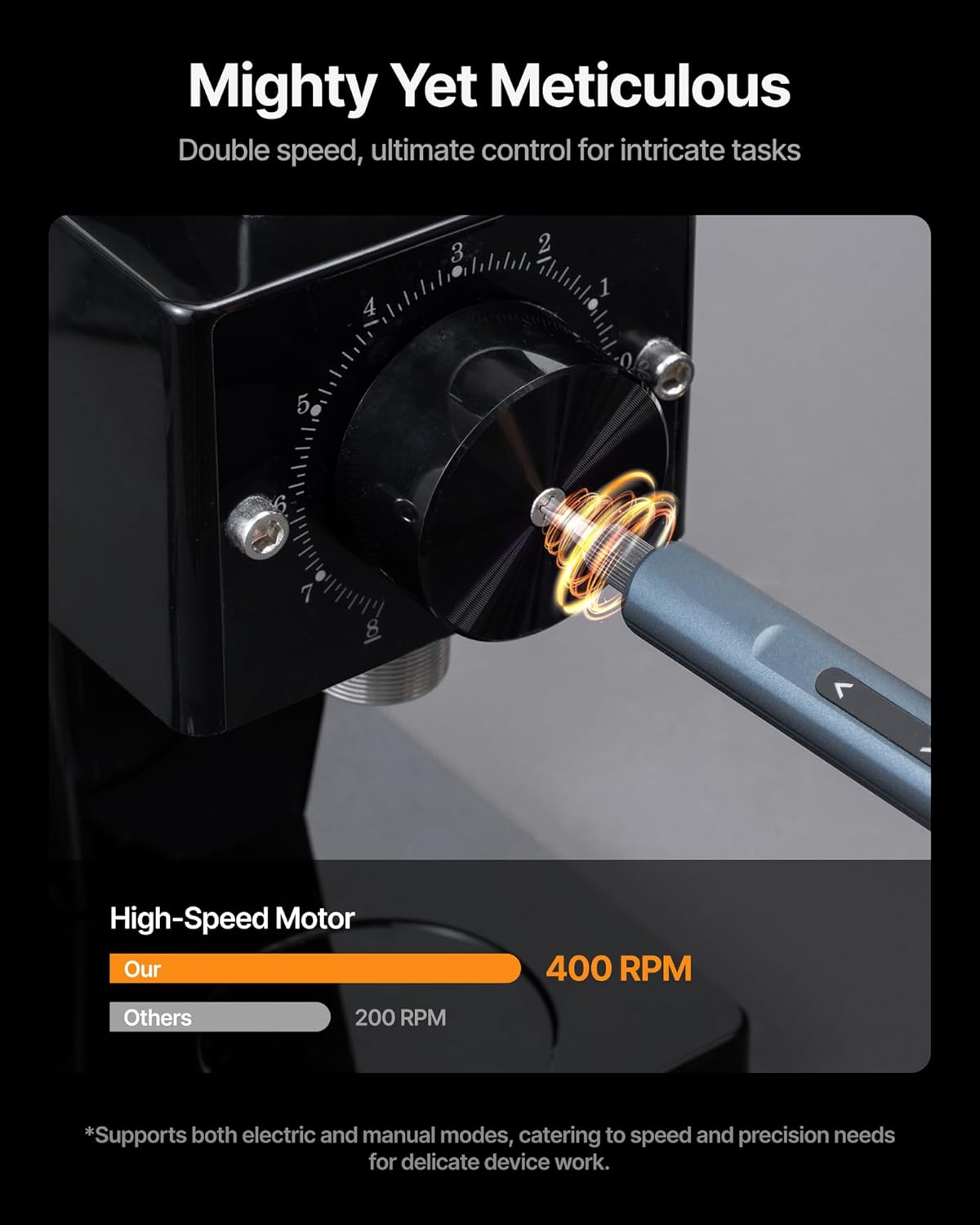 xTool Selected 52-in-1 Mini Electric Screwdriver and Drill, 48 Bits, 400RPM | 39 screw bits plus 9 drill bits, 5 torque levels 0.1-3 N.m, 400 RPM; drills and drives on PC, phone, laptop, drone