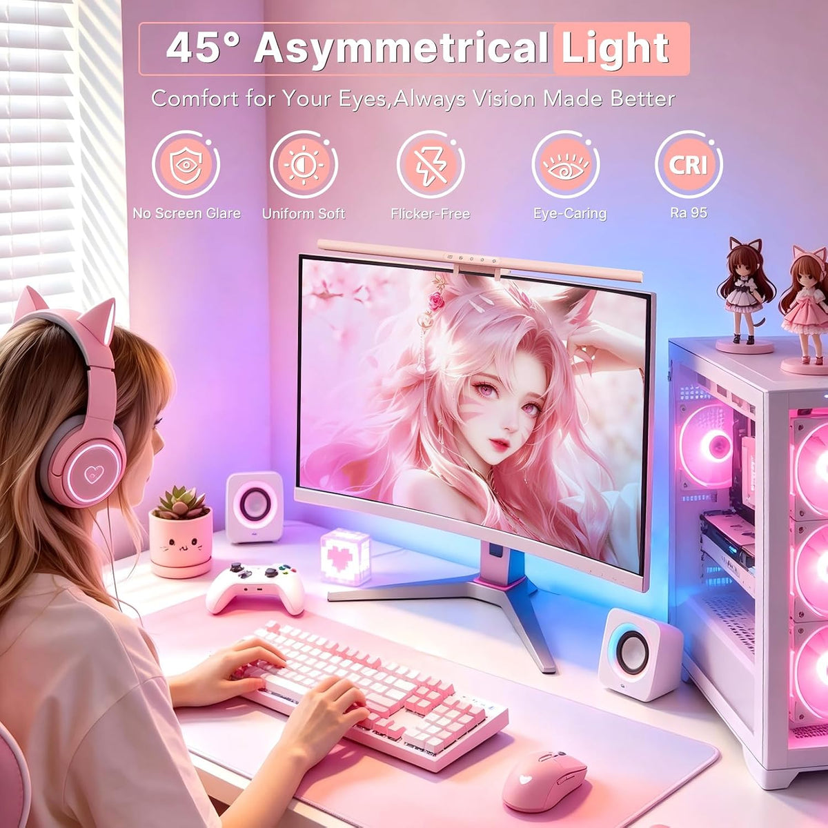 LED Monitor Light Bar, Computer Monitor Lamp for Home Office & Gaming