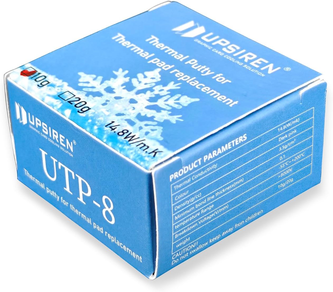 UTP-8 14.8w/mk Thermal Putty for VGA GPU IC Processor Rapid Cooling Thermal Pad Replacement Heat Blocking Putty High Performance (10, Grams)