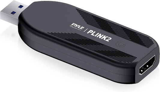PyleUsa HDMI Capture Card - Camera Link 4K USB3.1 GEN1 HDMI-to-USB Audio-Video Recording via DSLR Camcorder Action Cam, Record Directly to Computer Gaming,Streaming,Conference,Live Broadcast,PLINK 2