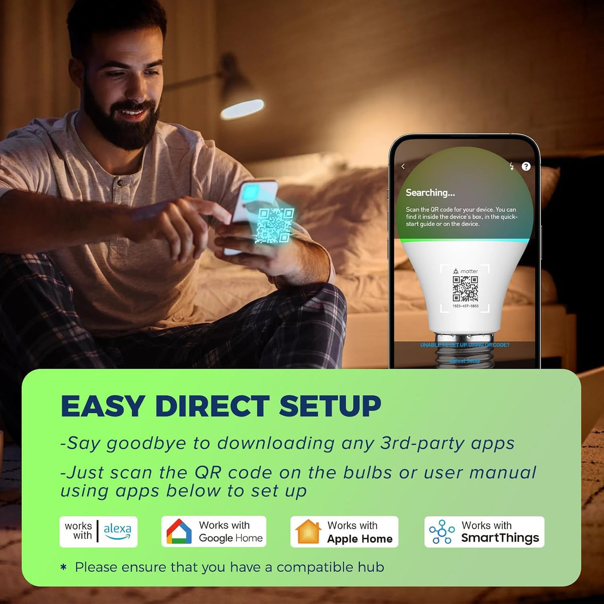 Lightinginside Matter Smart Light Bulbs, RGBCW Color Changing Light Bulb