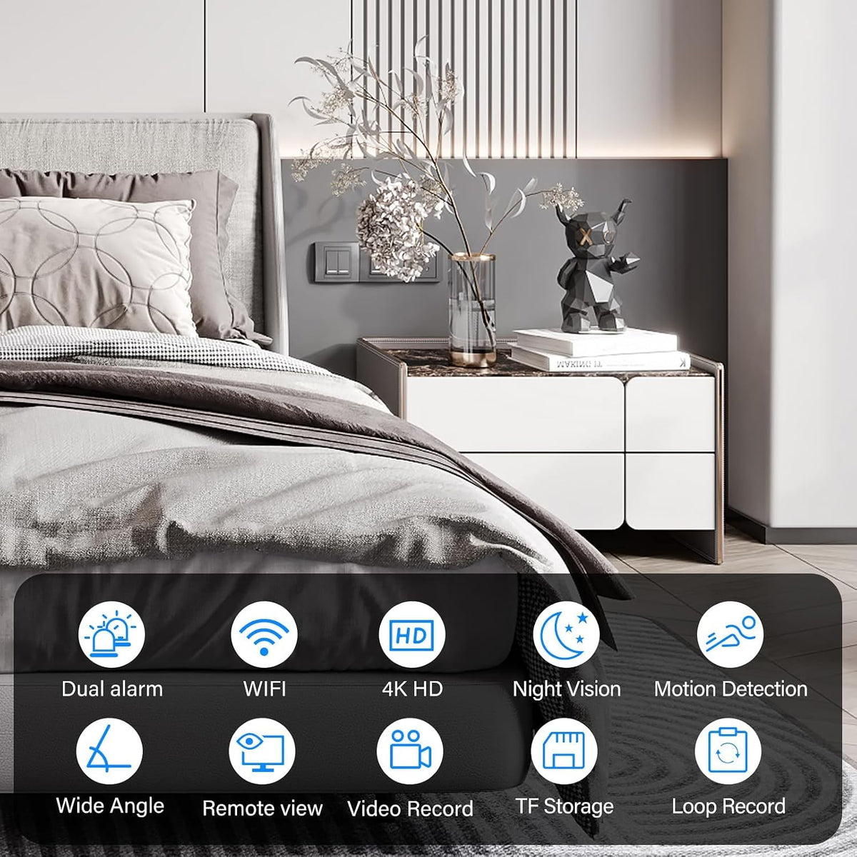 1080P Full HD Indoor WiFi Camera, Home Security Pet Monitor Nanny Cam, Night Vision & Motion Detection