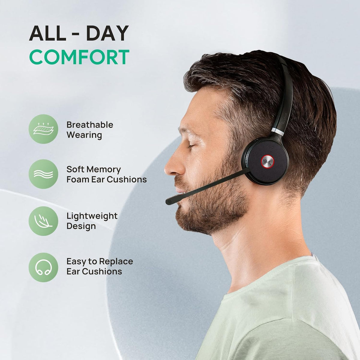 Yealink WH62 Mono UC DECT Wireless Headset for IP Phone PC, Zoom Certified