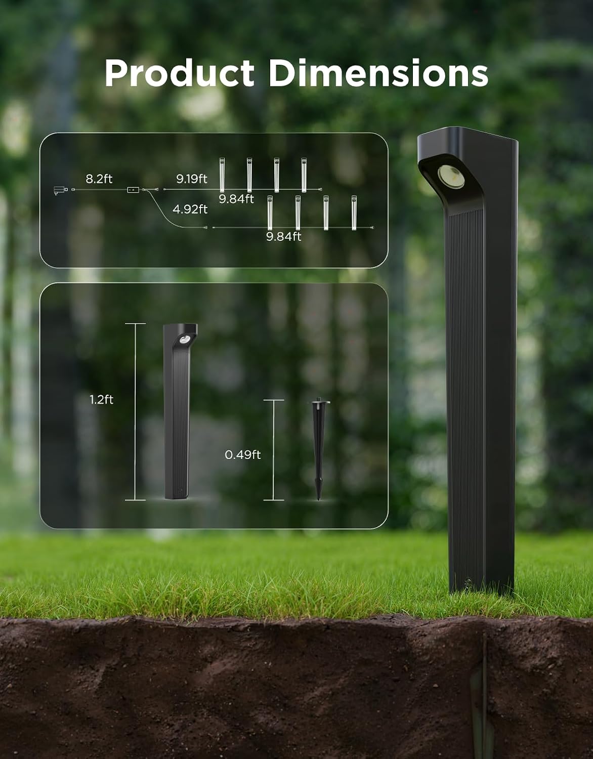 Govee Outdoor Pathway Lights 2 Lite, 8 Pack, 190 lumens, IP67 Waterproof | 16 Million Colors, 60+ Scene Modes, for Path, Landscape Lighting, Outdoor, Compatible with Alexa, Google Assistant, Matter