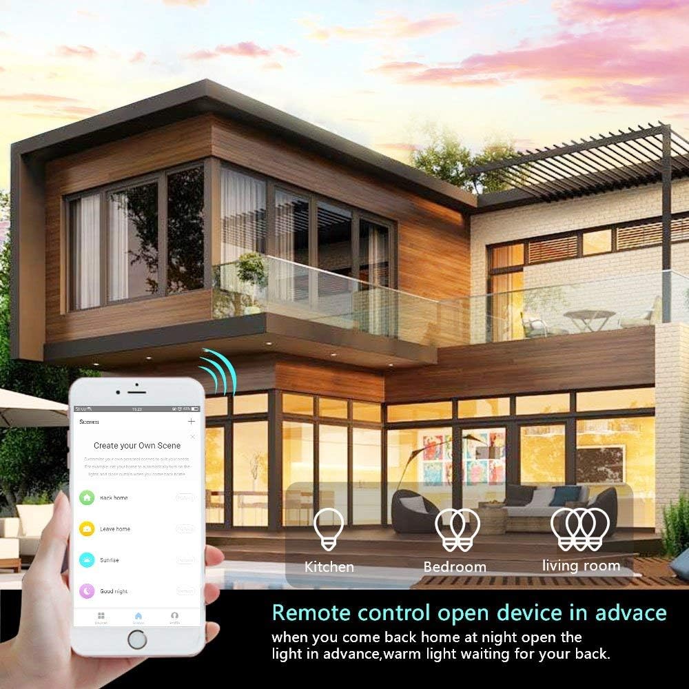 WiFi Light Switch Smart Switch 2 Gang Compatible with Alexa Google Assistant