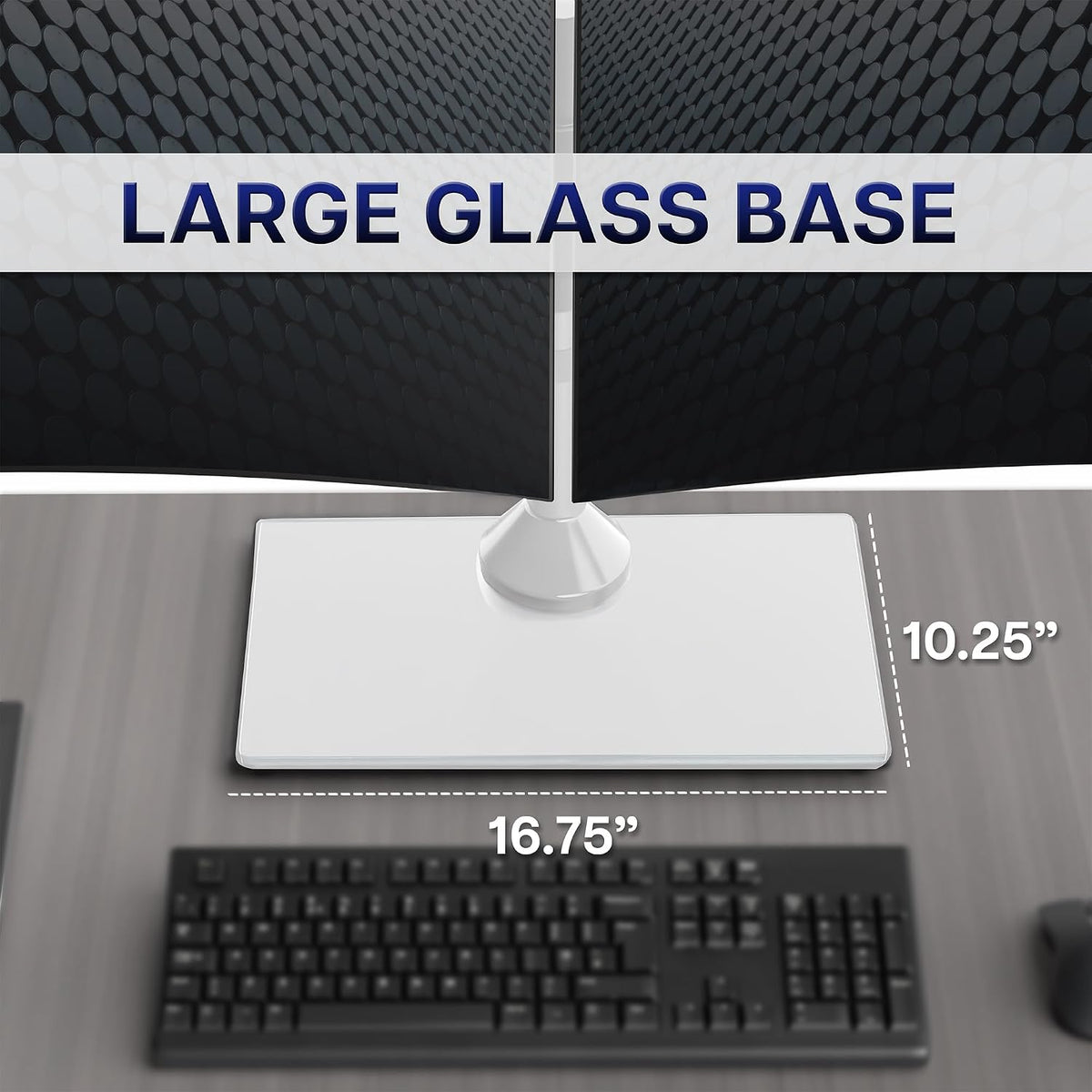 VIVO Dual Monitor Desk Stand for 13 to 32 inch Screens, STAND-V002FGW