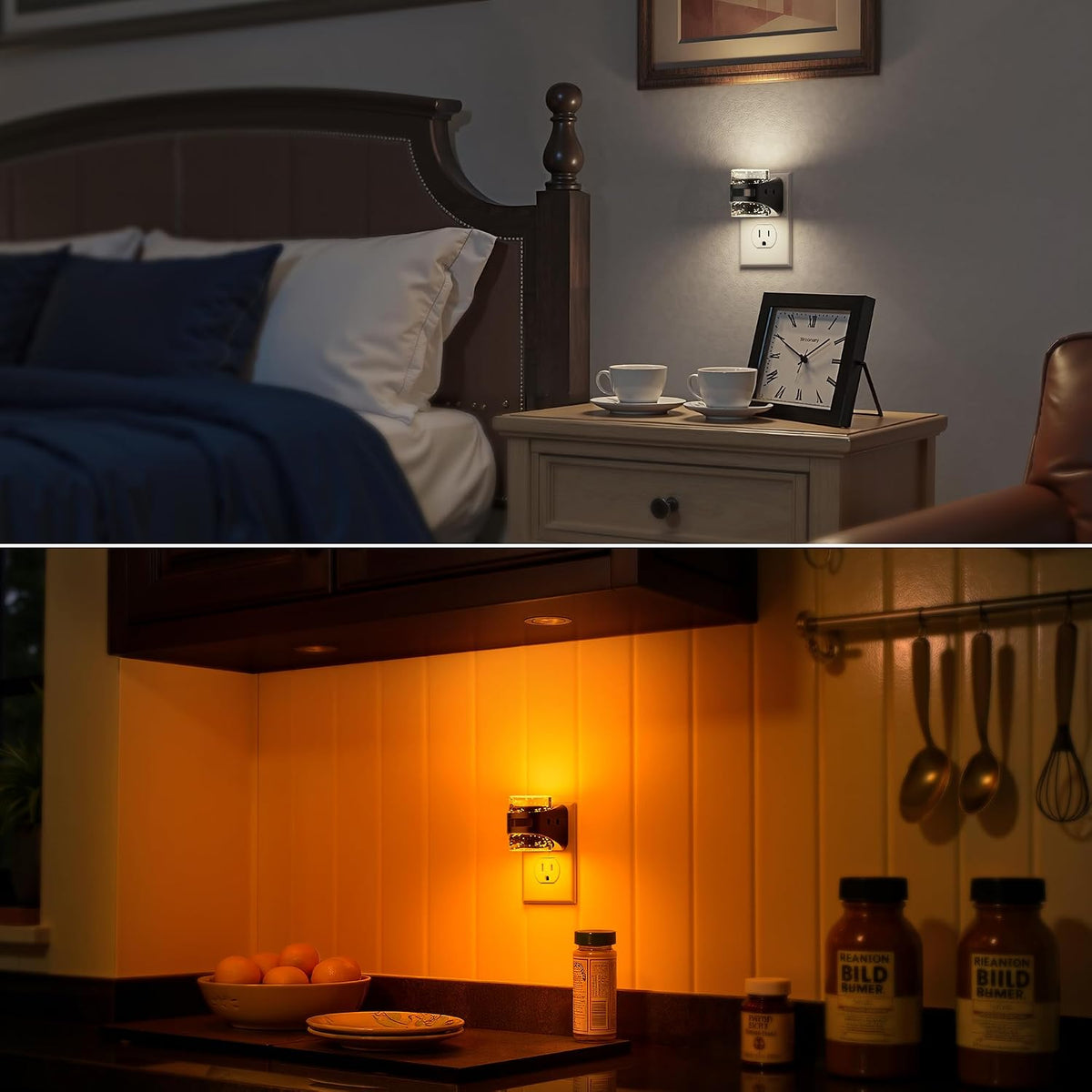 Briignite Motion Sensor Night Light Bubble Night Lights Plug into Wall